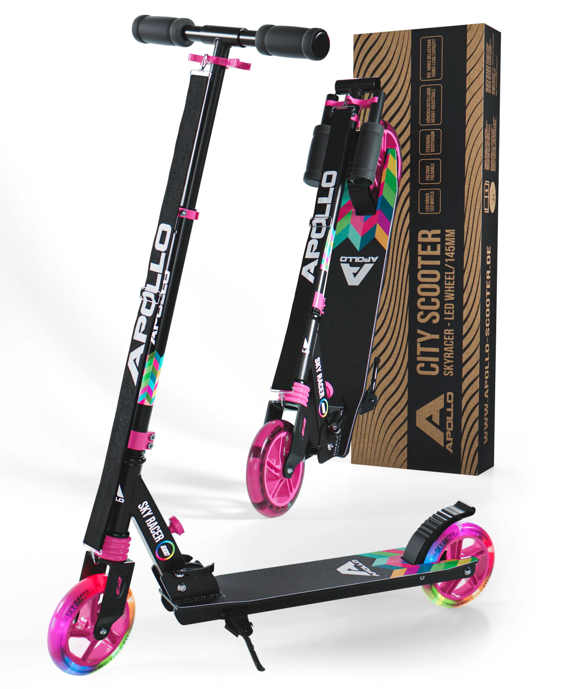 145mm City Scooter mit Federung "Skyracer" klappbar und höhenverstellbar - Image 16
