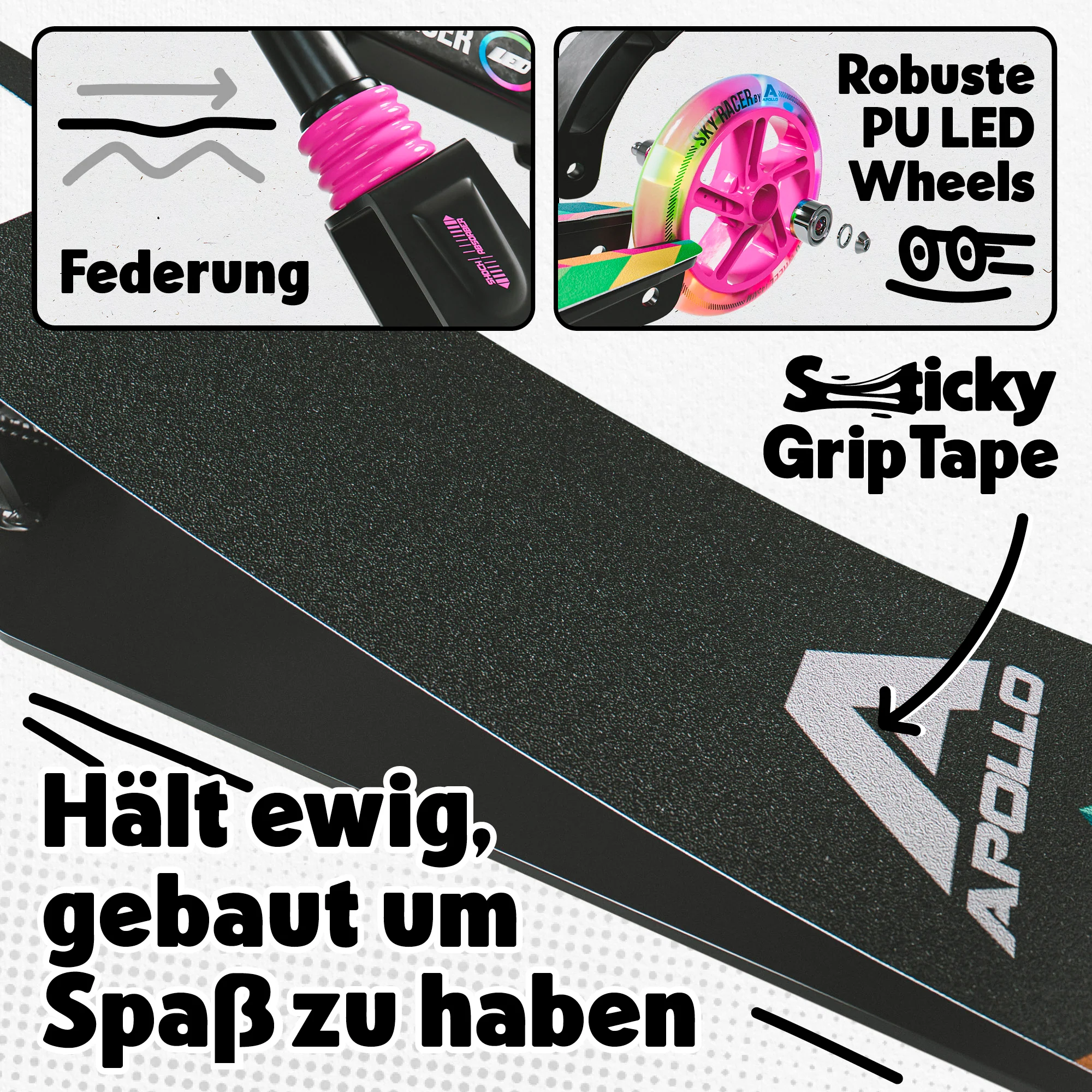 145mm City Scooter mit Federung "Skyracer" klappbar und höhenverstellbar - Image 19