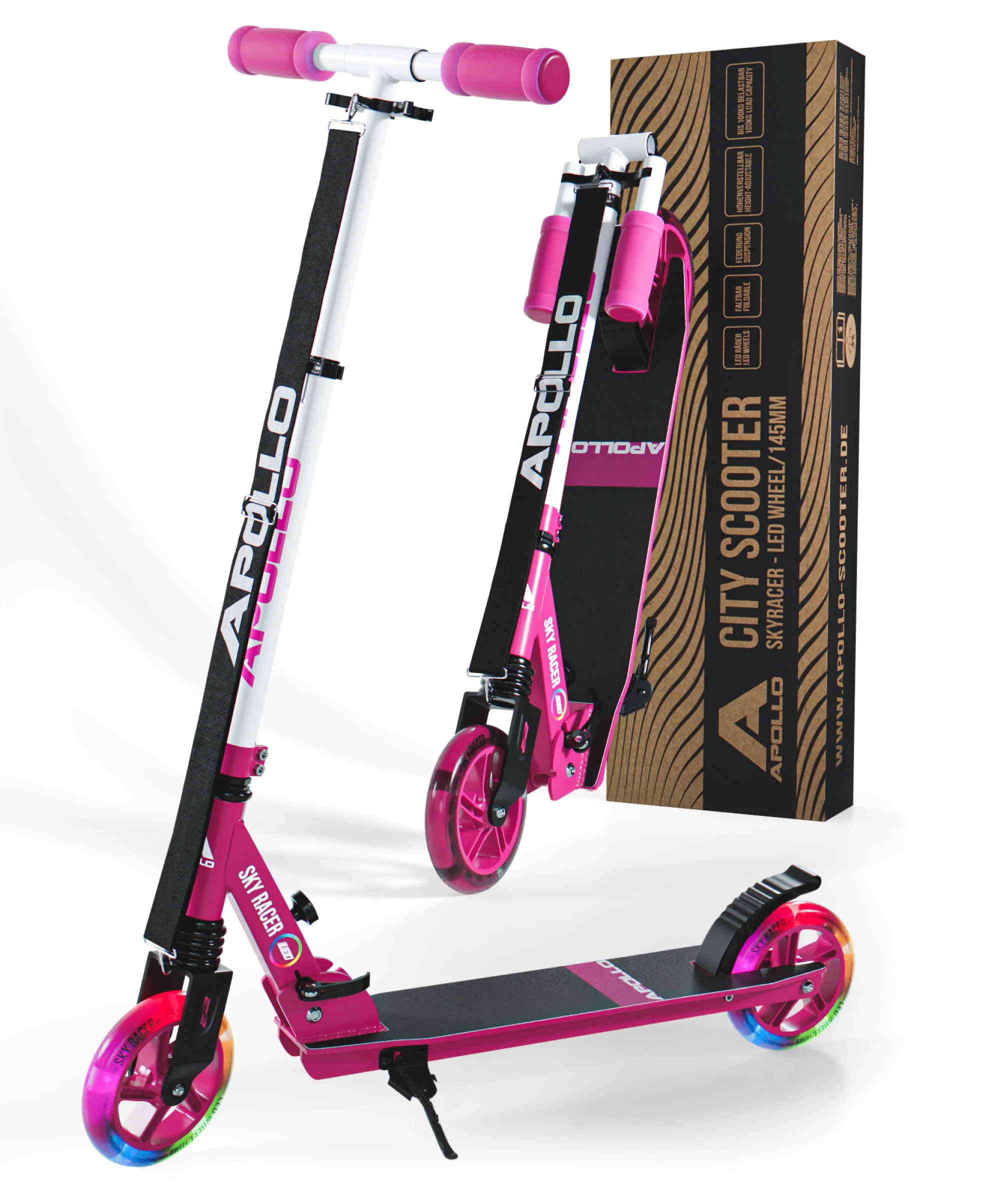 145mm City Scooter mit Federung "Skyracer" klappbar und höhenverstellbar - Image 23