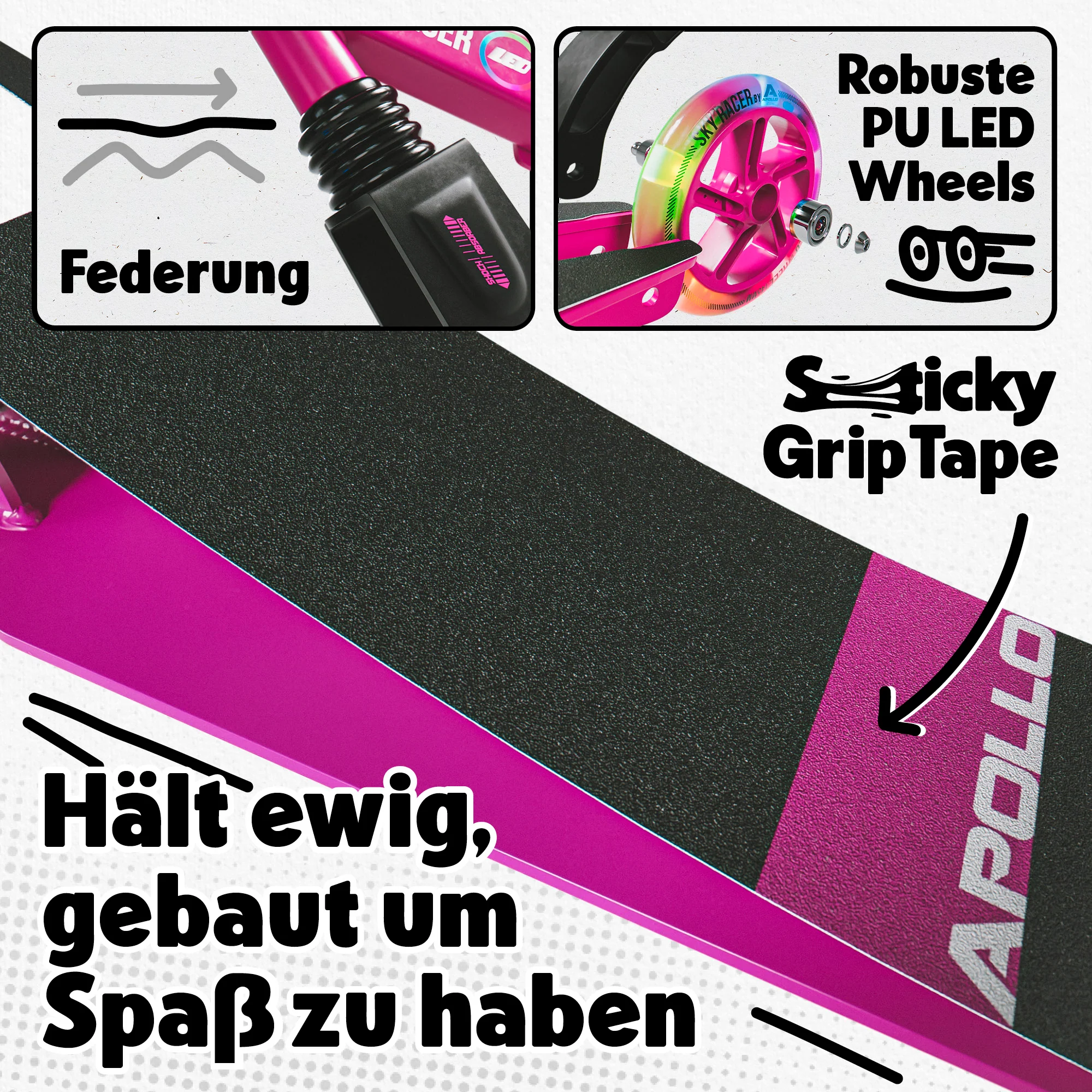 145mm City Scooter mit Federung "Skyracer" klappbar und höhenverstellbar - Image 26