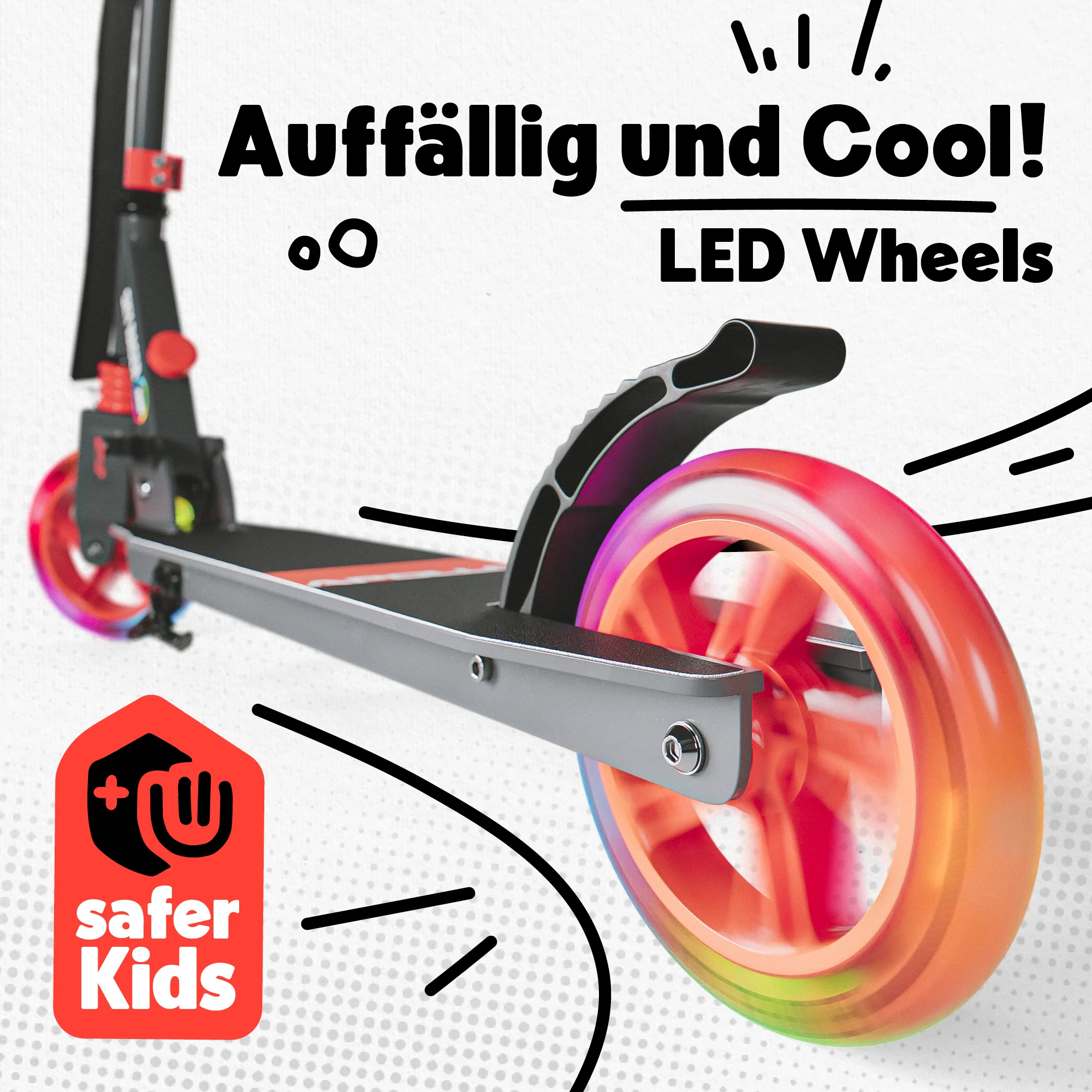 145mm City Scooter mit Federung "Skyracer" klappbar und höhenverstellbar - Image 4