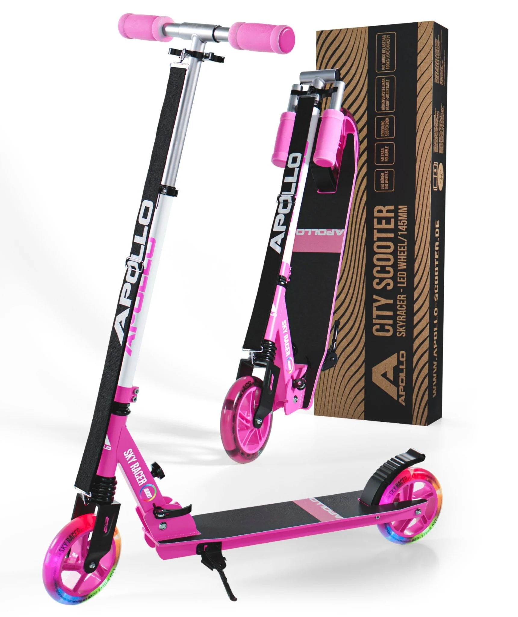 145mm City Scooter mit Federung "Skyracer" klappbar und höhenverstellbar - Image 44