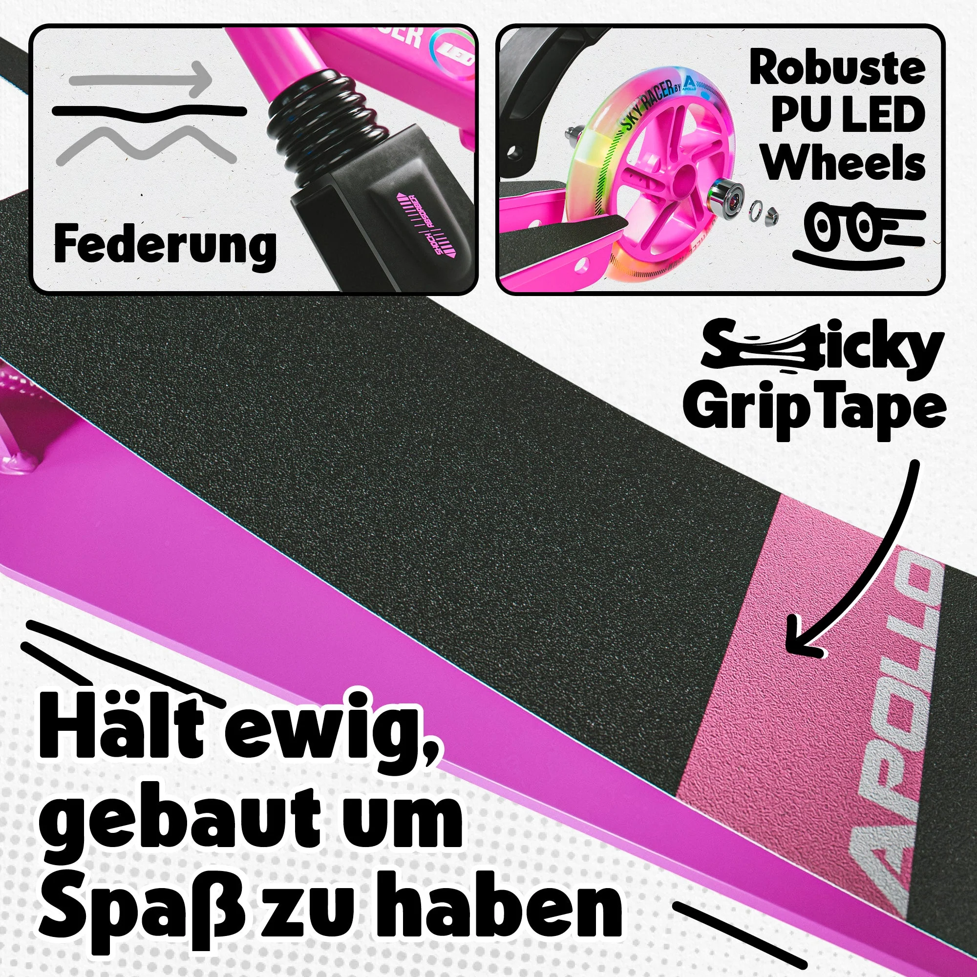 145mm City Scooter mit Federung "Skyracer" klappbar und höhenverstellbar - Image 47