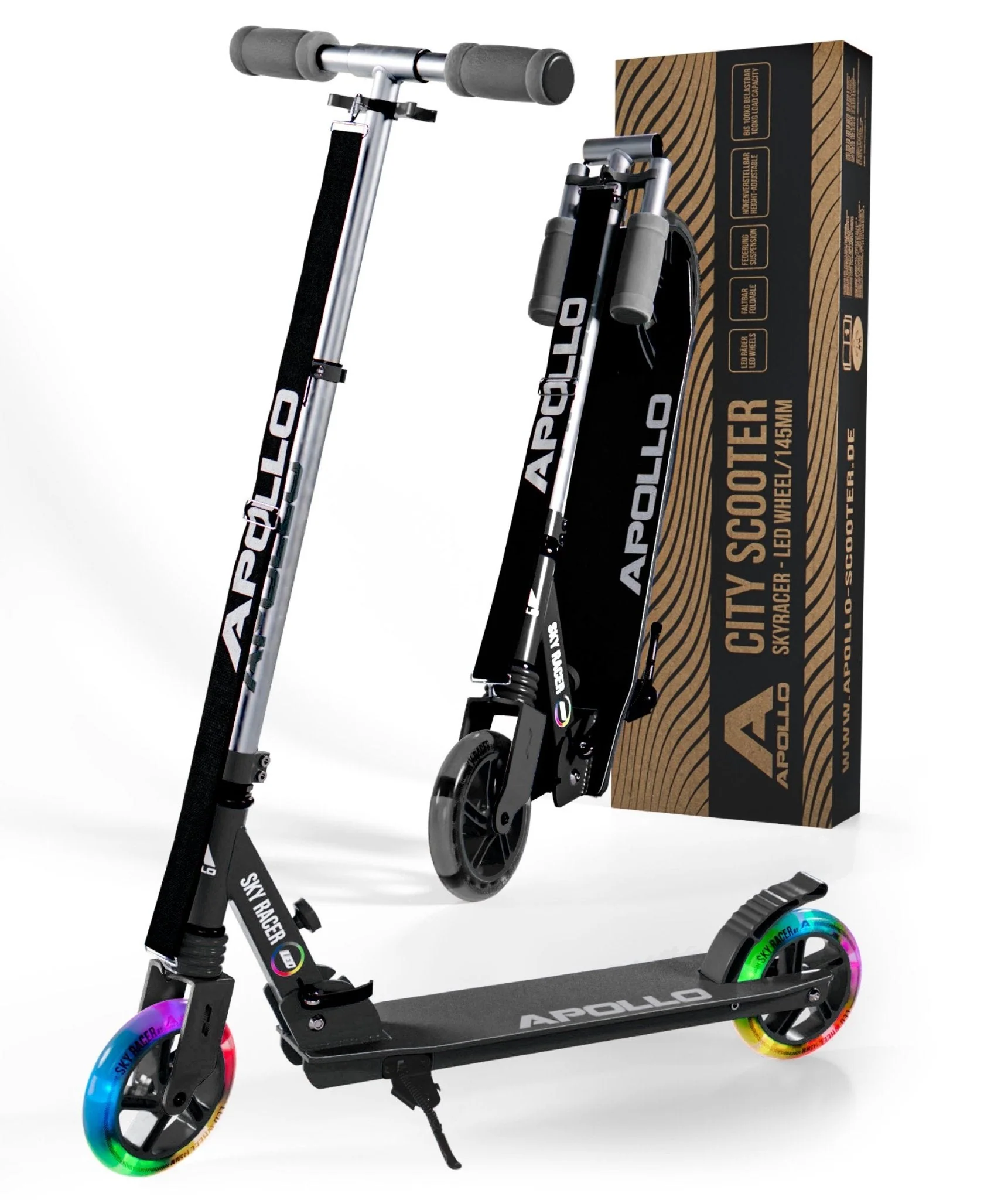 145mm City Scooter mit Federung "Skyracer" klappbar und höhenverstellbar - Image 51