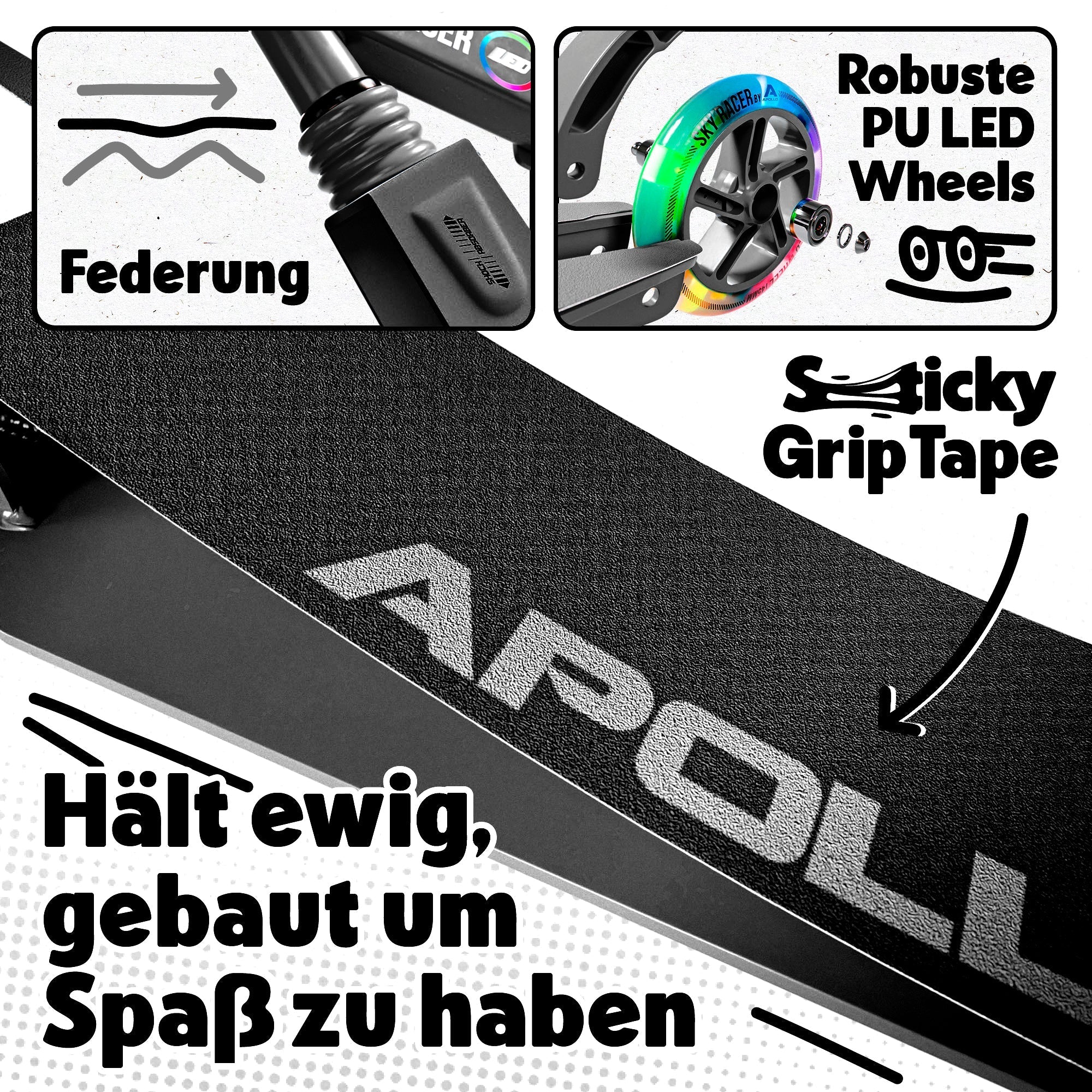 145mm City Scooter mit Federung "Skyracer" klappbar und höhenverstellbar - Image 54