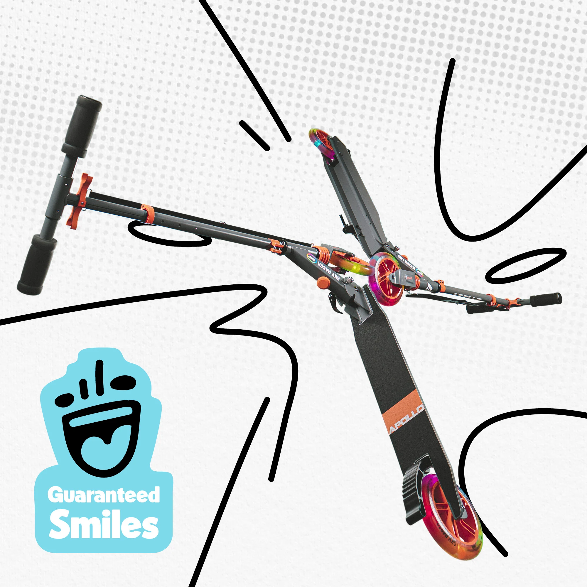 145mm City Scooter mit Federung "Skyracer" klappbar und höhenverstellbar - Image 6