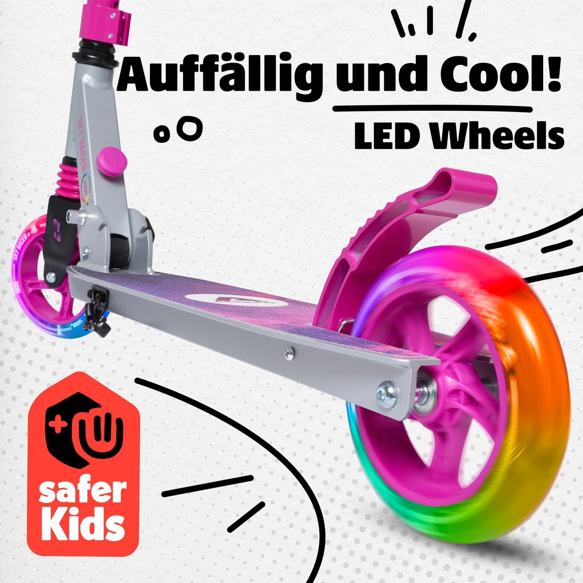 145mm City Scooter mit Federung "Skyracer" klappbar und höhenverstellbar - Image 61