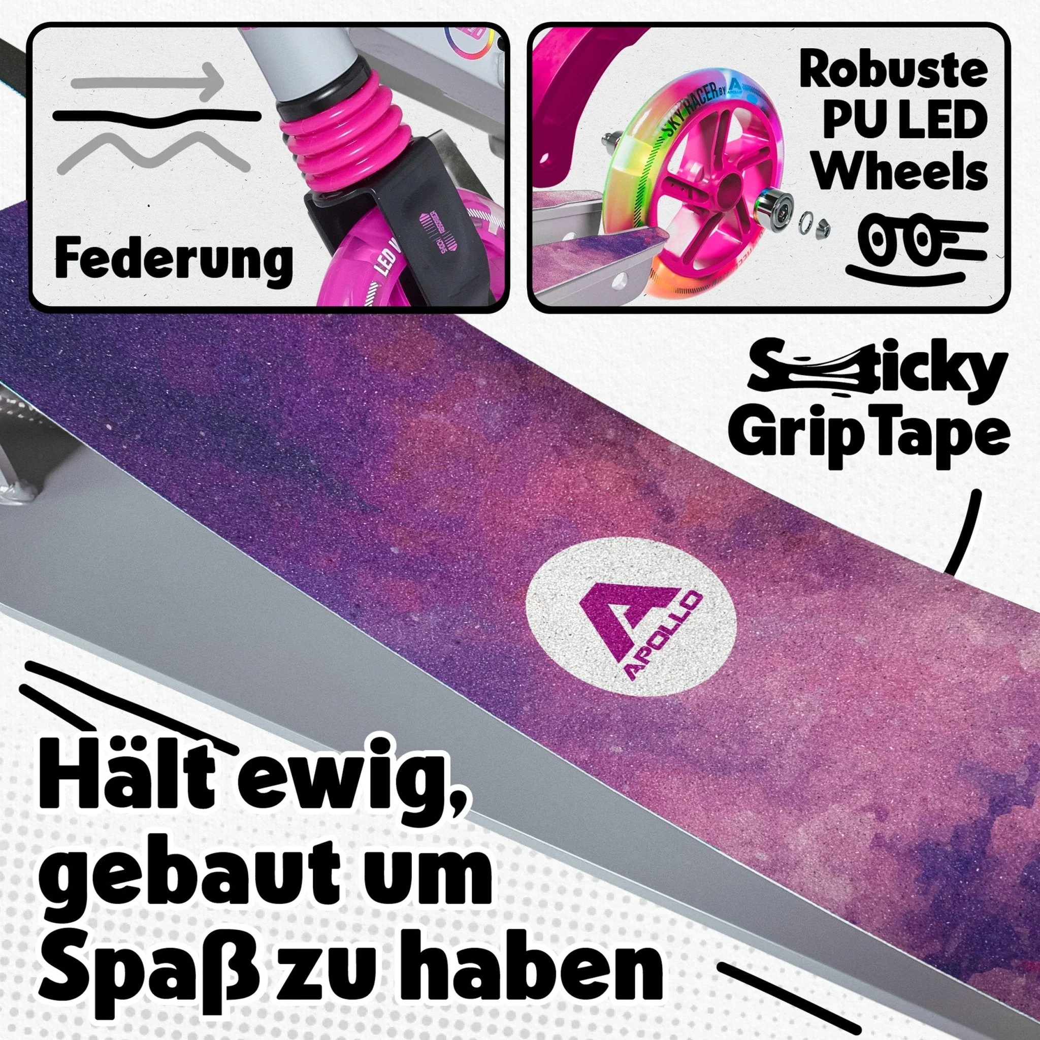 145mm City Scooter mit Federung "Skyracer" klappbar und höhenverstellbar - Image 62