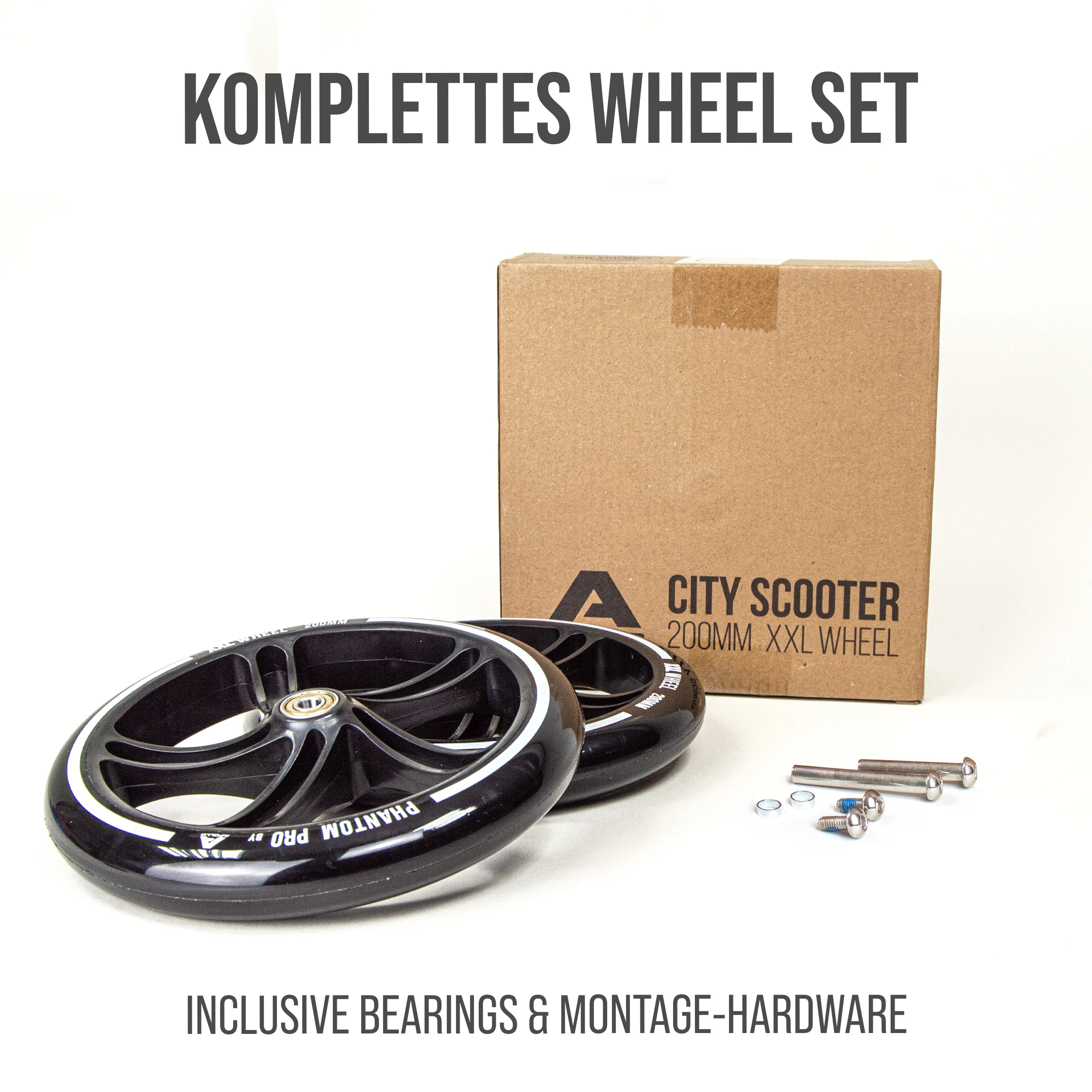 200 mm Ersatzräderset für City Scooter - Phantom / Spectre - Image 3
