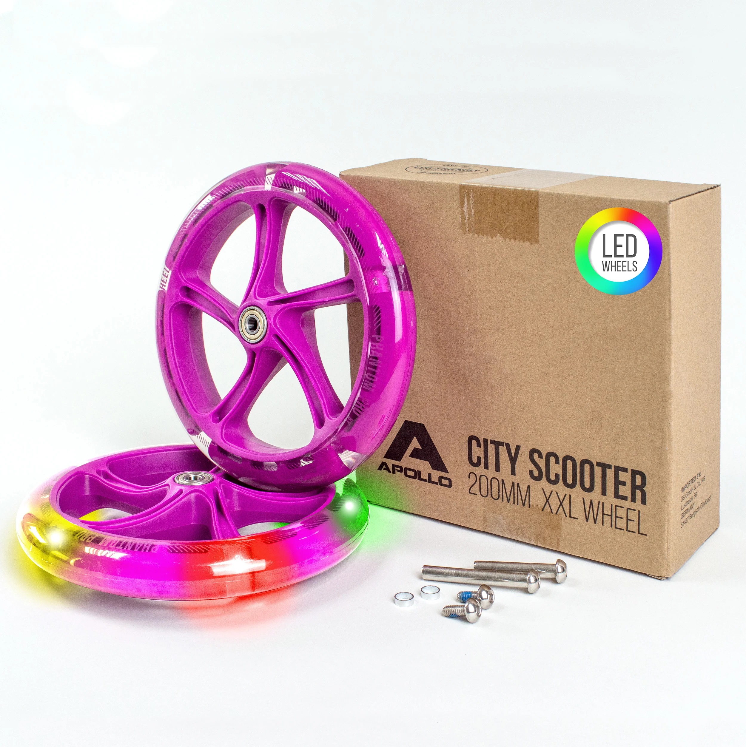 200 mm Ersatzräderset für City Scooter - Phantom / Spectre - Image 38