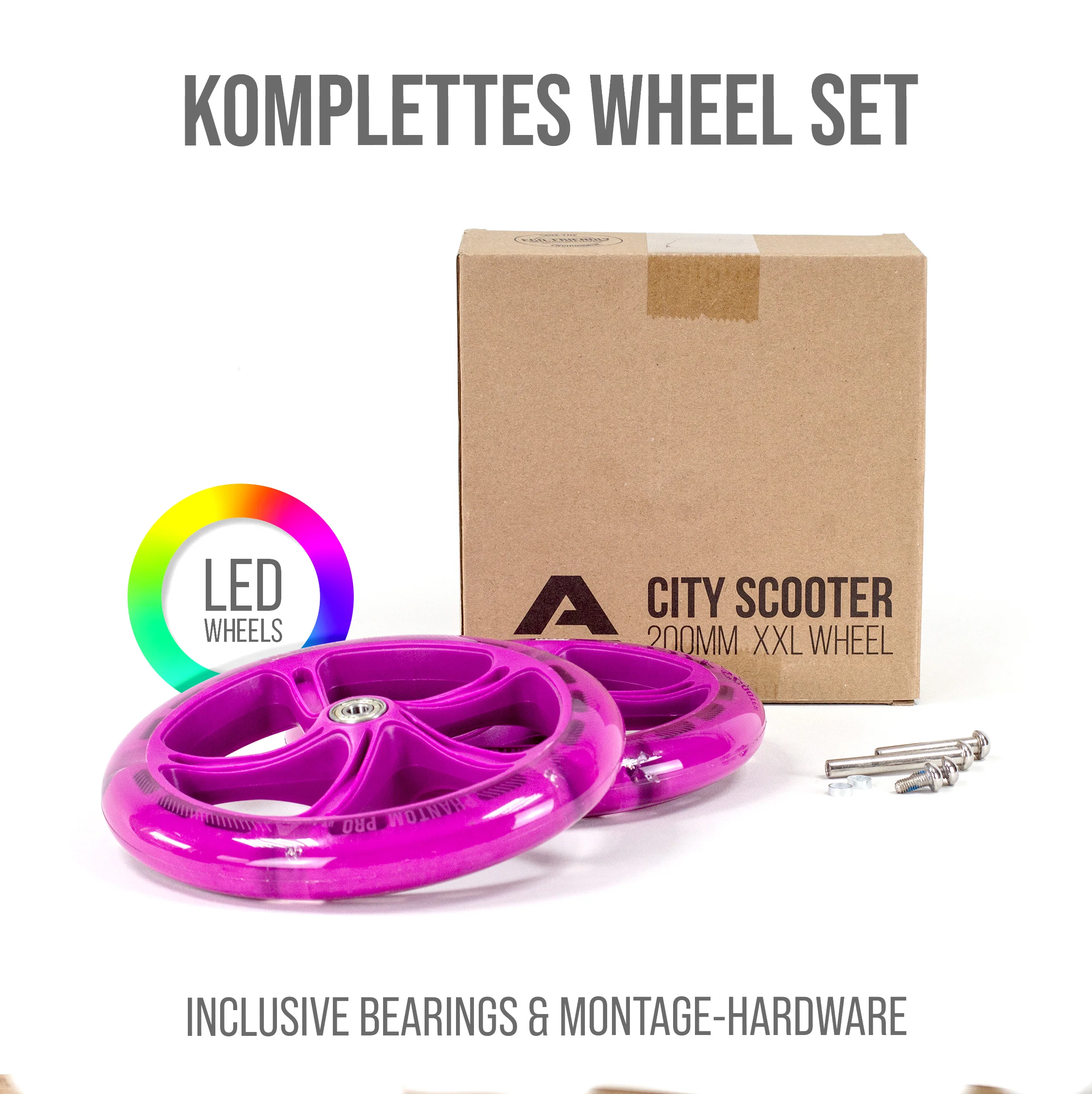 200 mm Ersatzräderset für City Scooter - Phantom / Spectre - Image 39