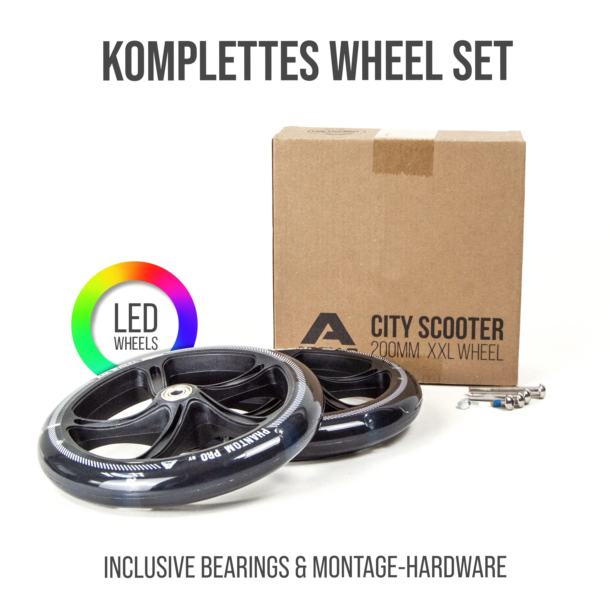 200 mm Ersatzräderset für City Scooter - Phantom / Spectre - Image 9