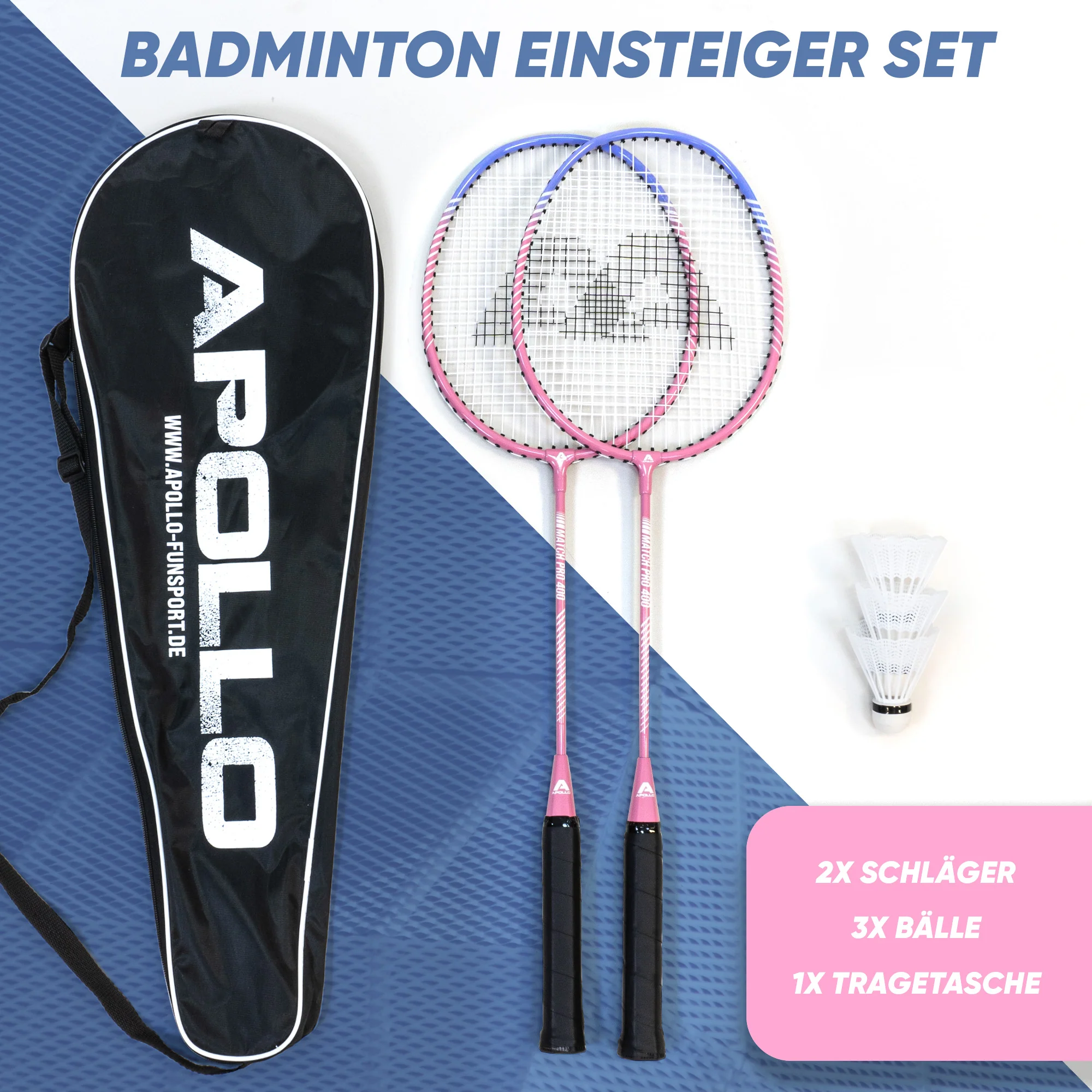 Badminton Set Match Pro 400 - inkl. Tasche, 2x Schläger, Bälle - Image 17