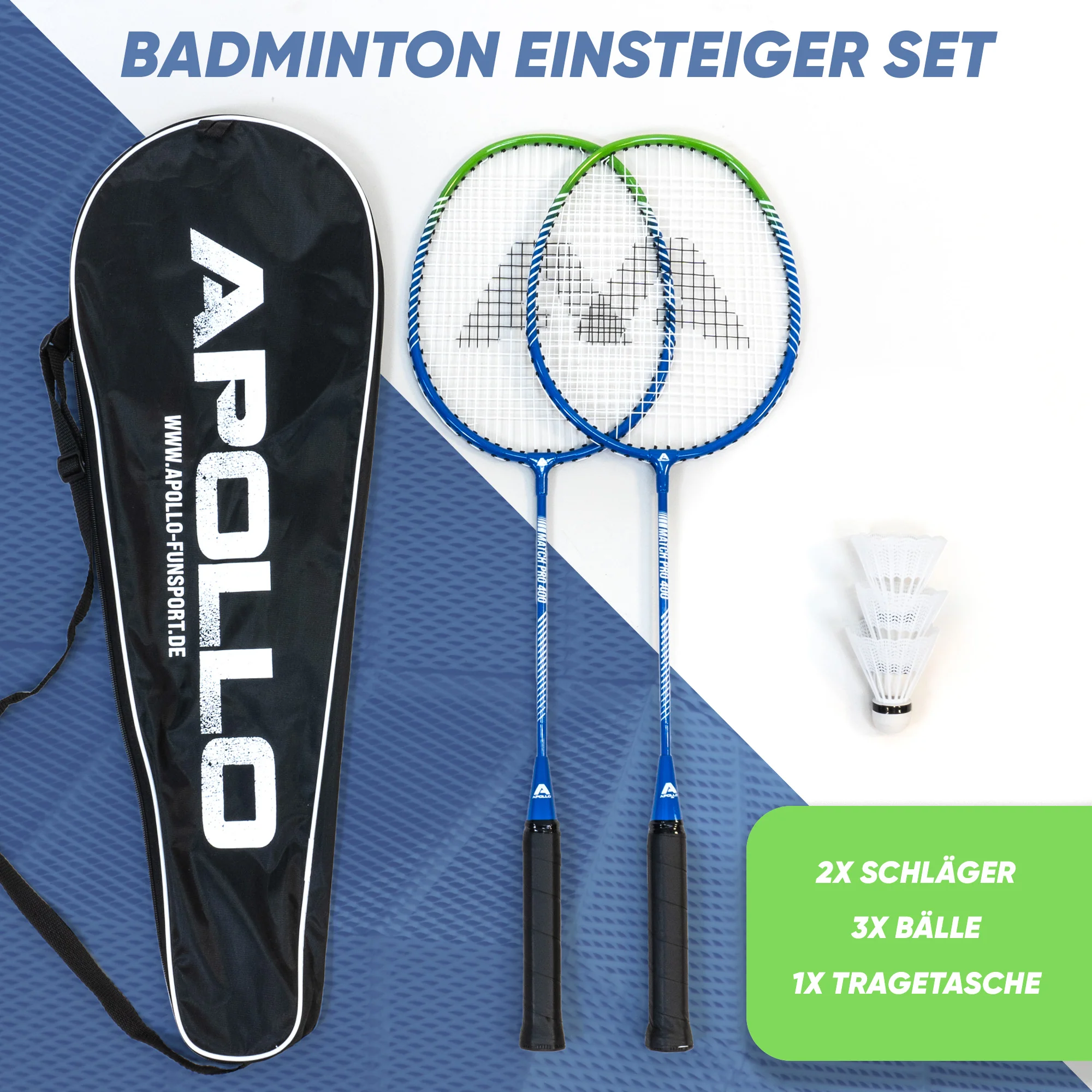Badminton Set Match Pro 400 - inkl. Tasche, 2x Schläger, Bälle - Image 3