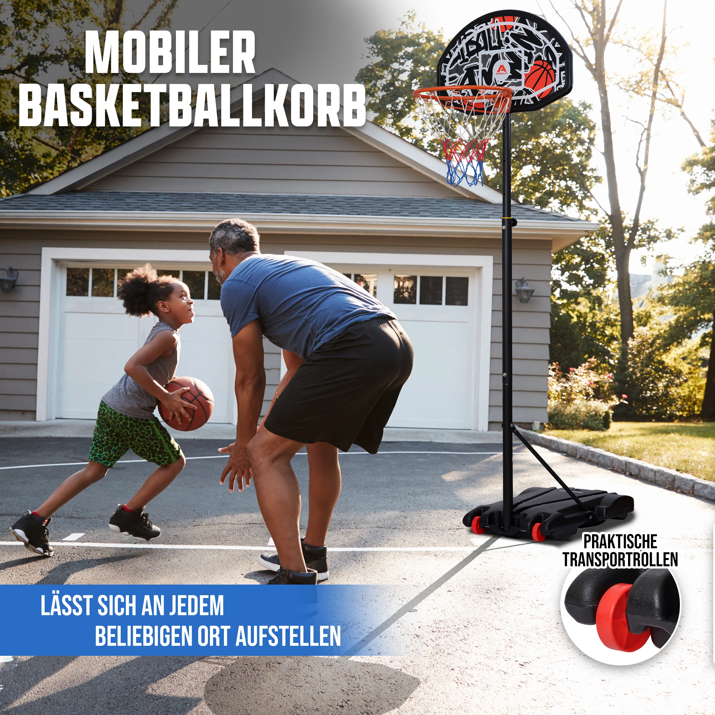 Apollo Basketballkorb mit Ständer und Rollen - Image 10