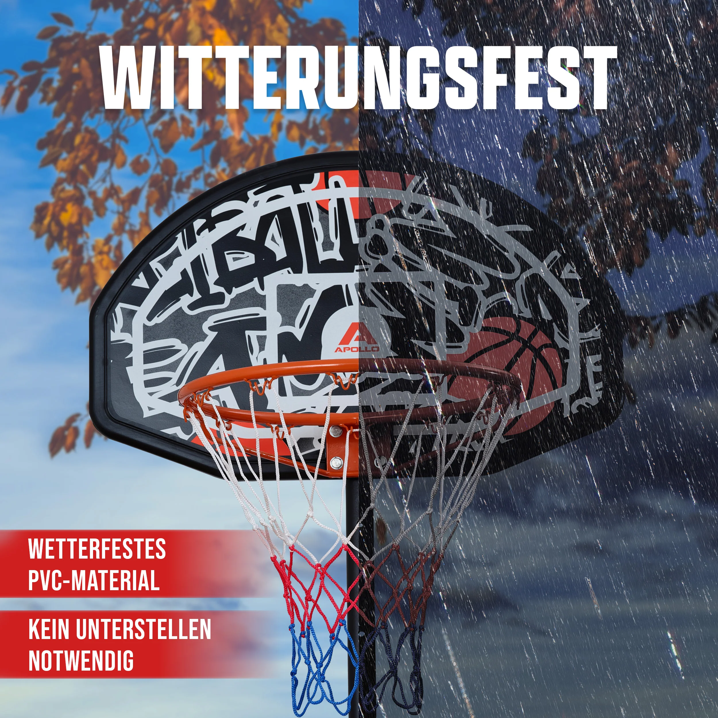 Apollo Basketballkorb mit Ständer und Rollen - Image 13