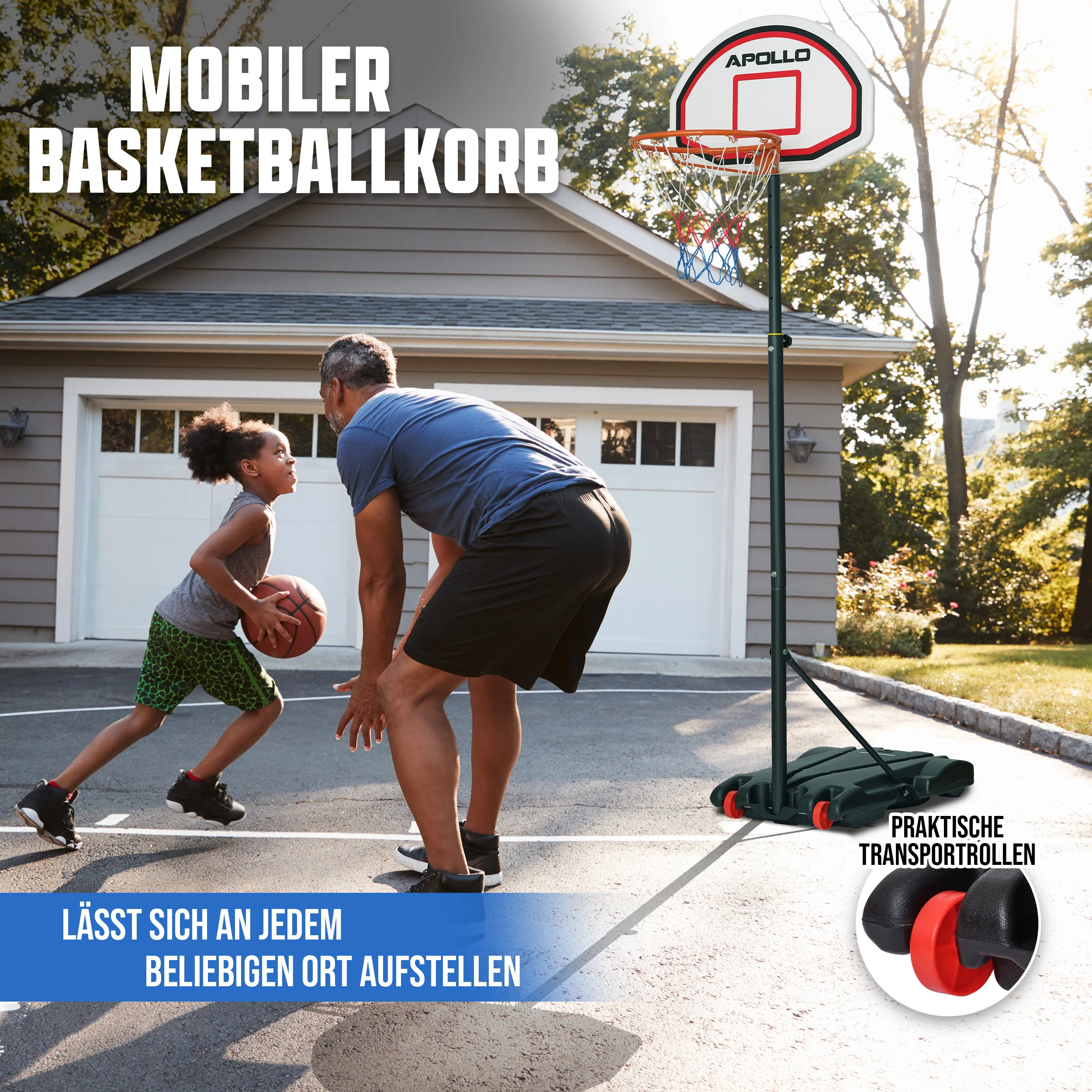 Apollo Basketballkorb mit Ständer und Rollen - Image 3