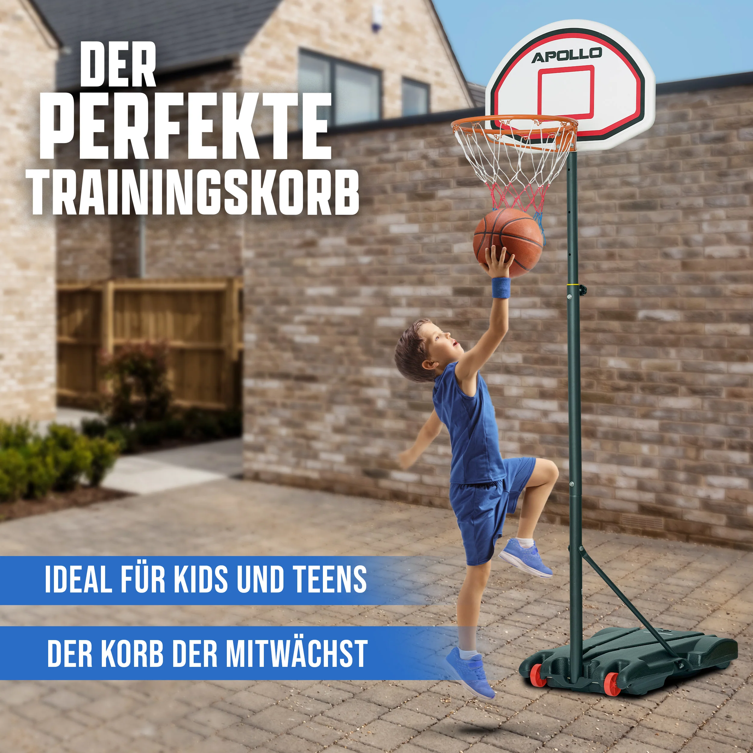 Apollo Basketballkorb mit Ständer und Rollen - Image 7