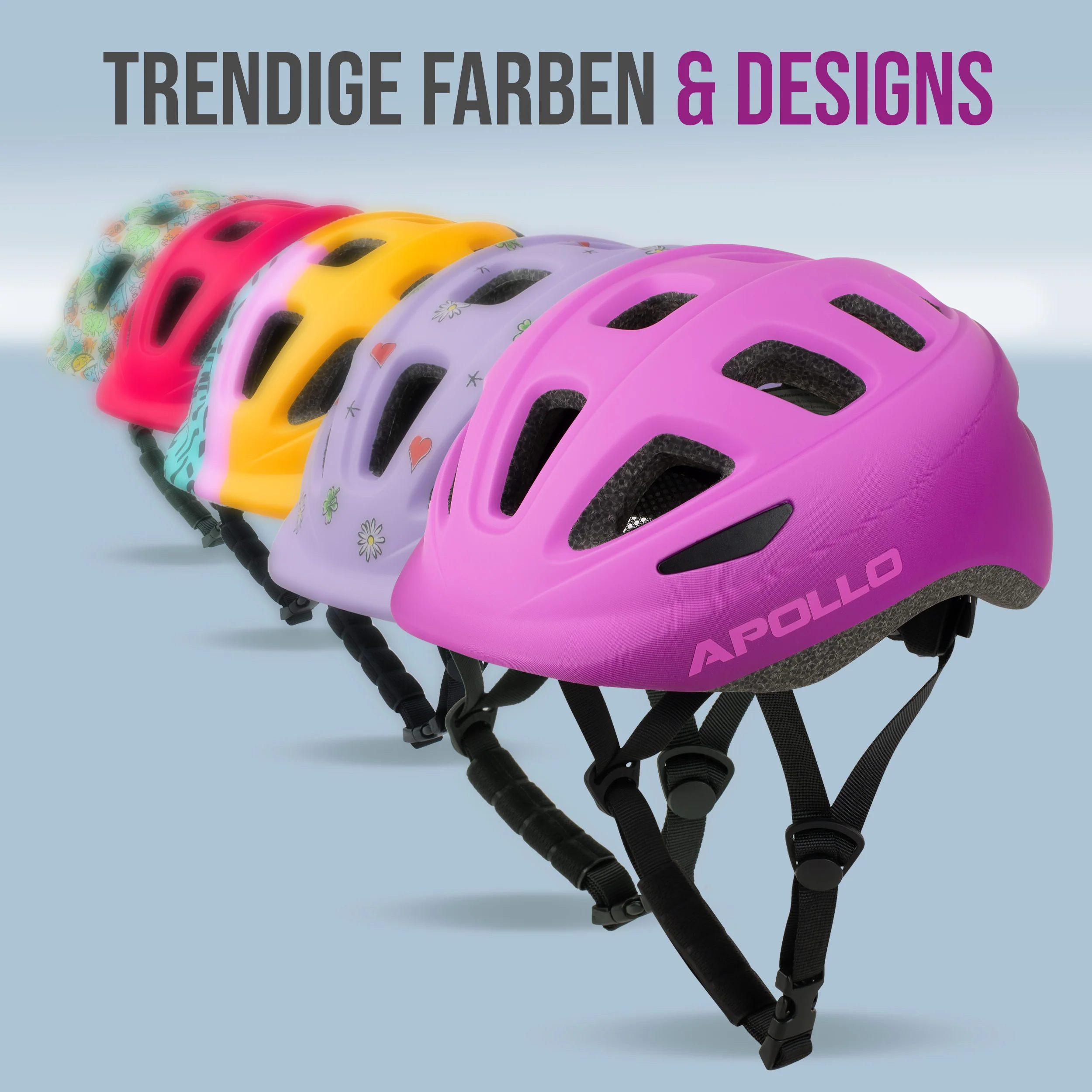 Apollo Kinder Fahrradhelm, Helm für Kinder & Jugendliche, Multisport Helm - Image 42