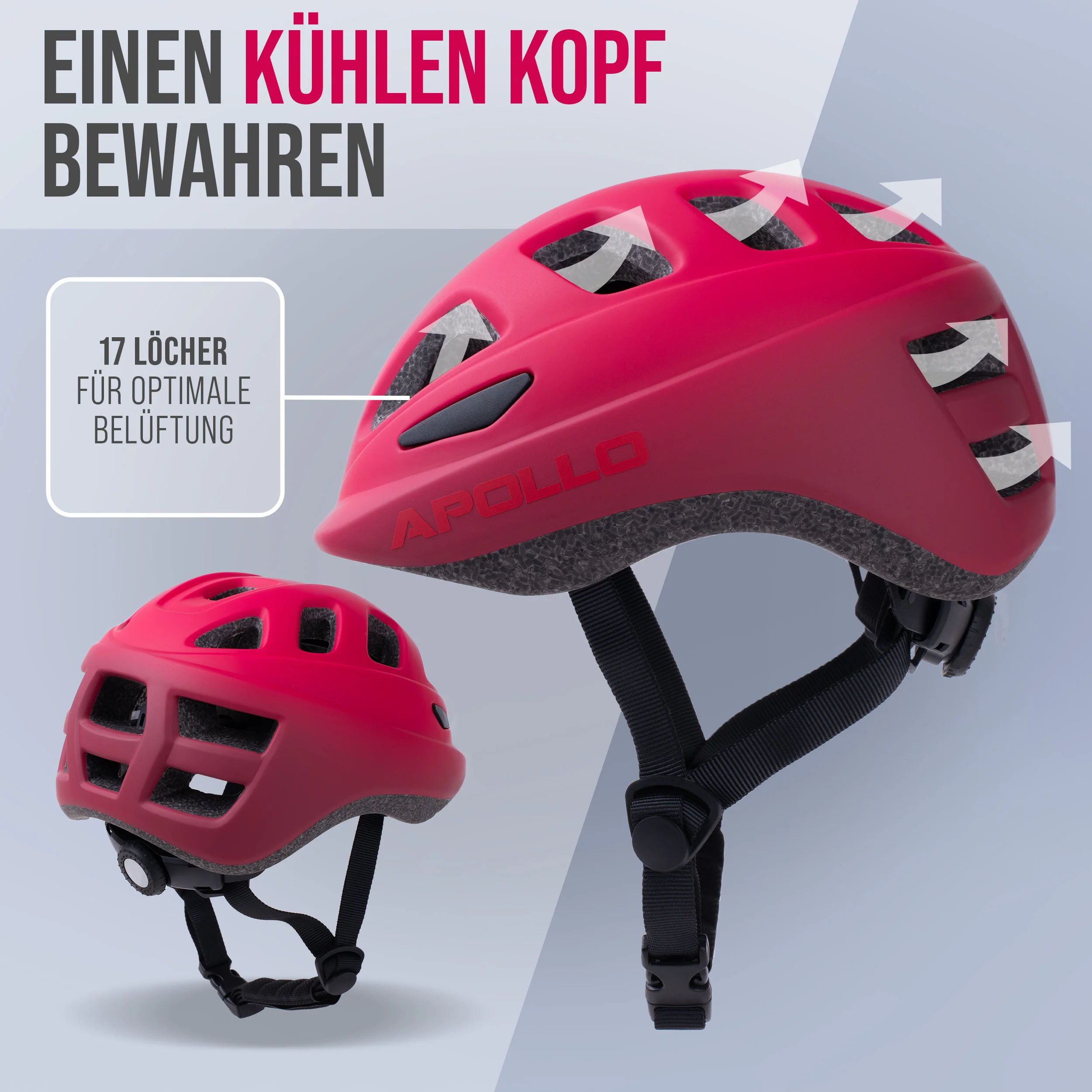 Apollo Kinder Fahrradhelm, Helm für Kinder & Jugendliche, Multisport Helm - Image 47