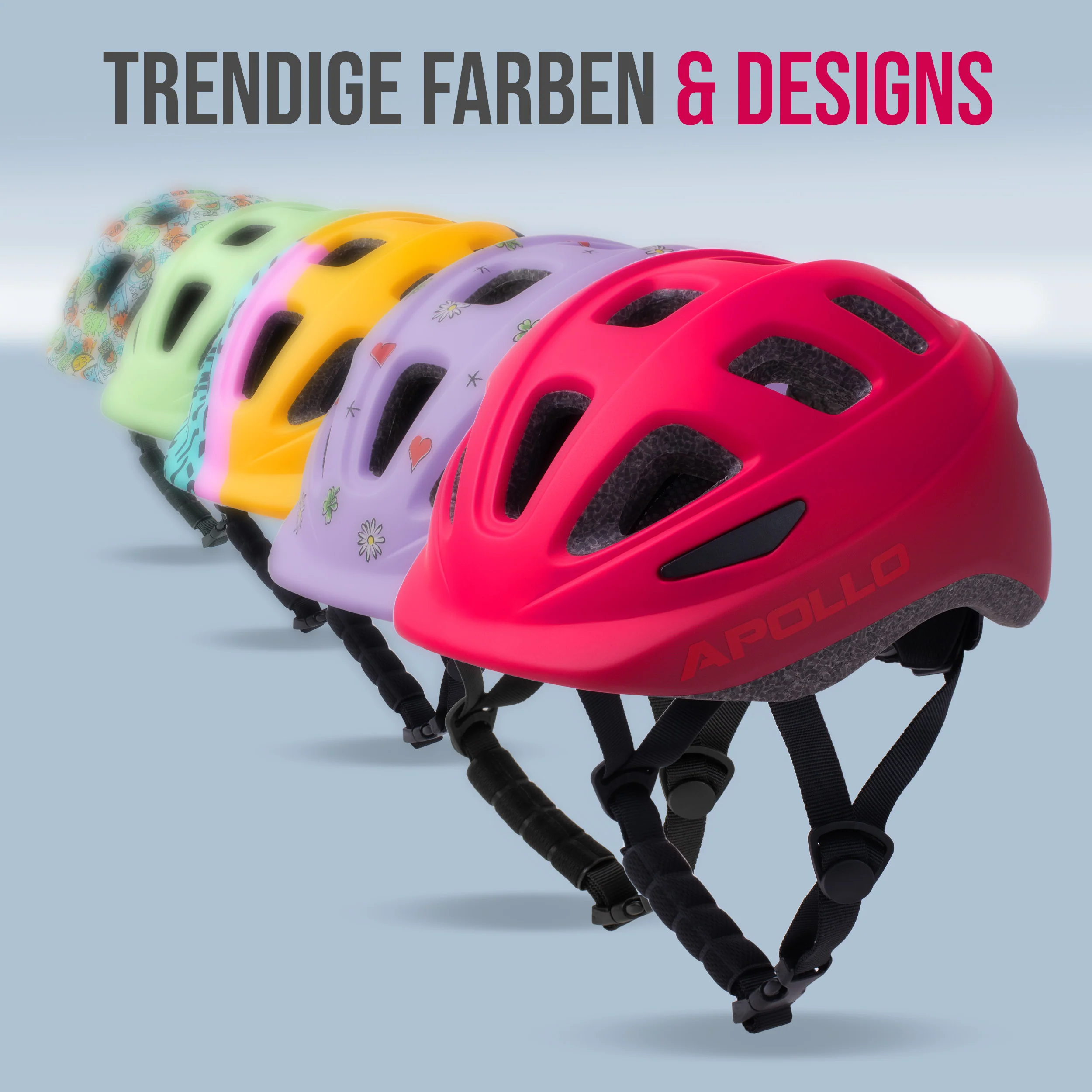 Apollo Kinder Fahrradhelm, Helm für Kinder & Jugendliche, Multisport Helm - Image 49