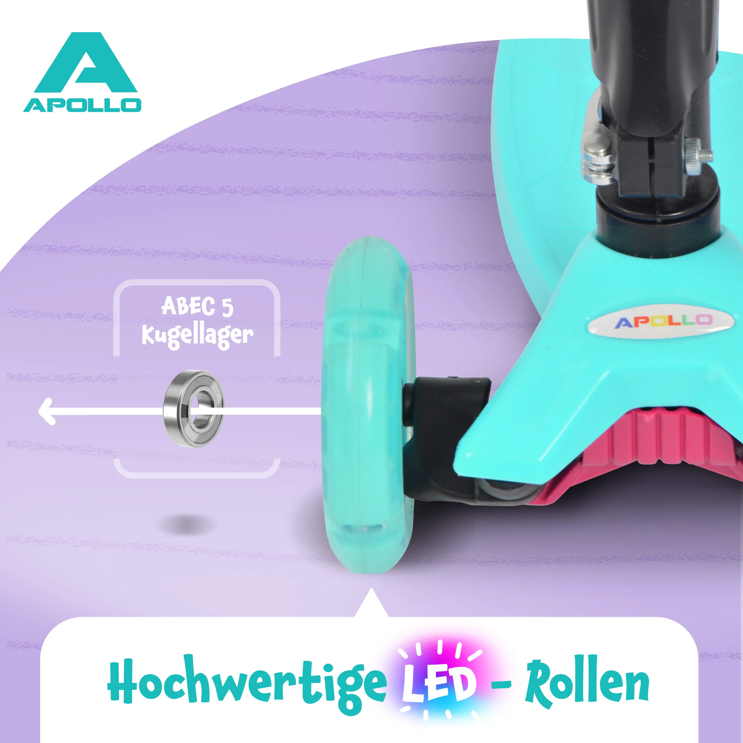 Apollo Kinderroller Kids Whiz LED - in verschiedenen Farben - Image 52