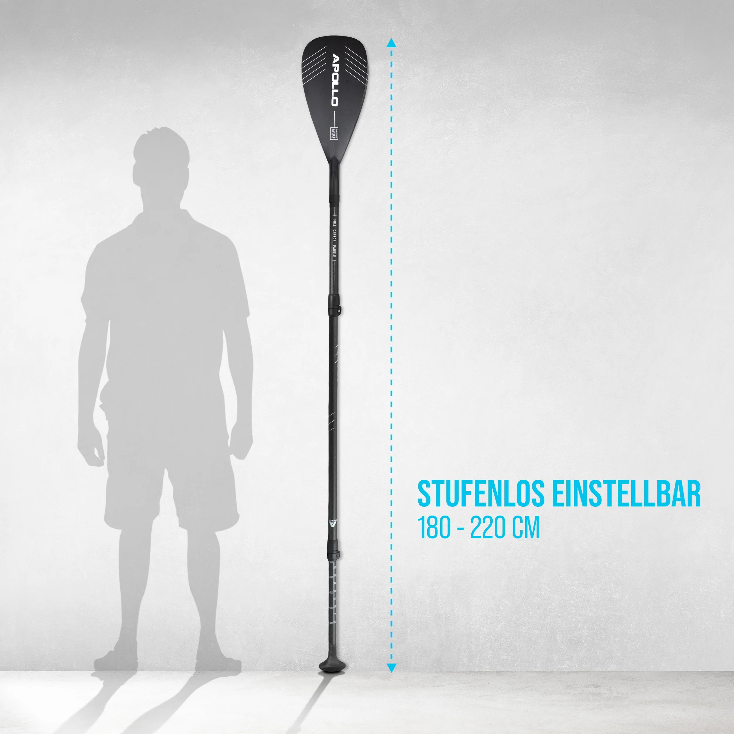 Apollo SUP Paddel - 3 teiliges Stechpaddel aus Carbon und Fiberglas - Image 4