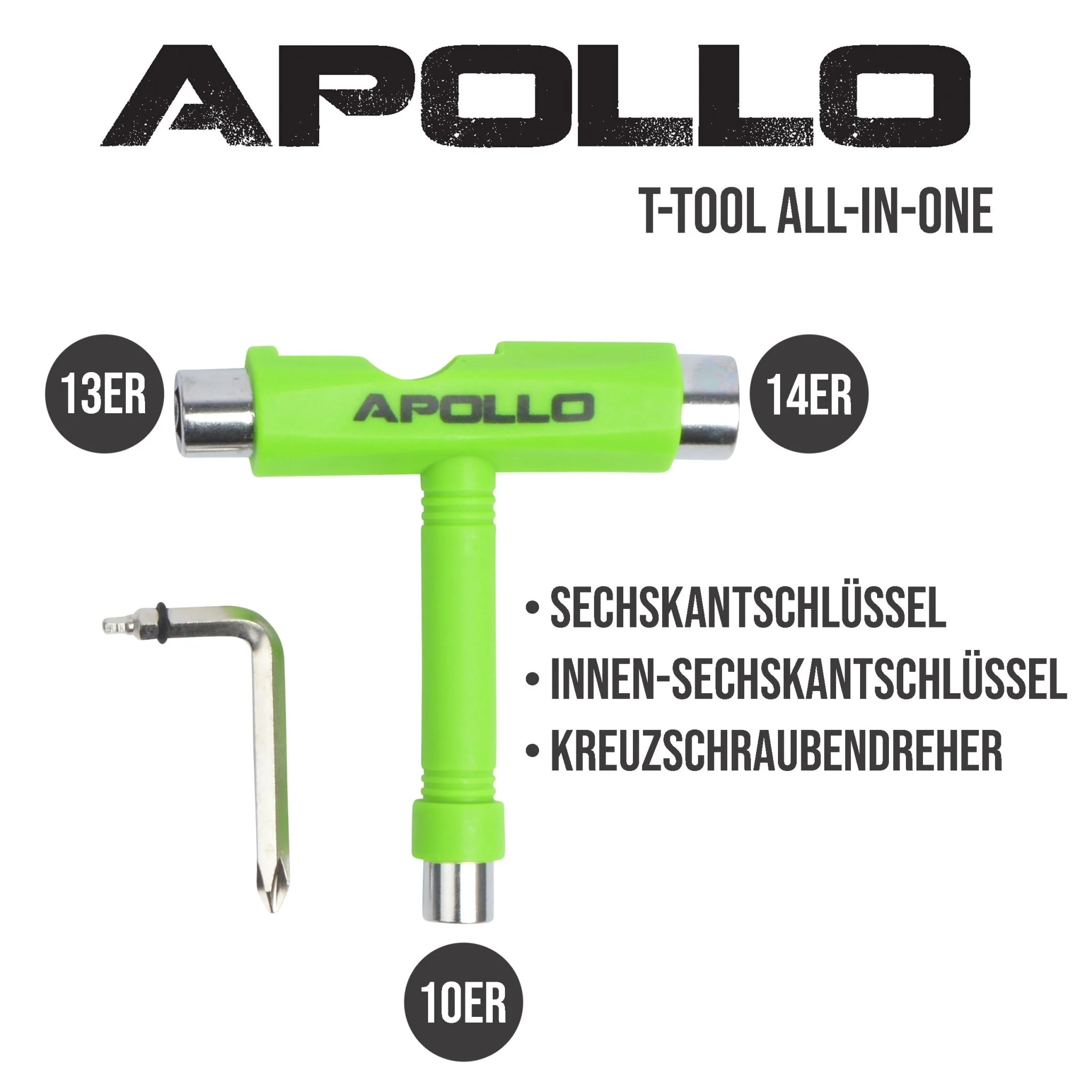 Apollo T-Tool Schraubenschlüssel für Skateboards & Longboards - Image 11