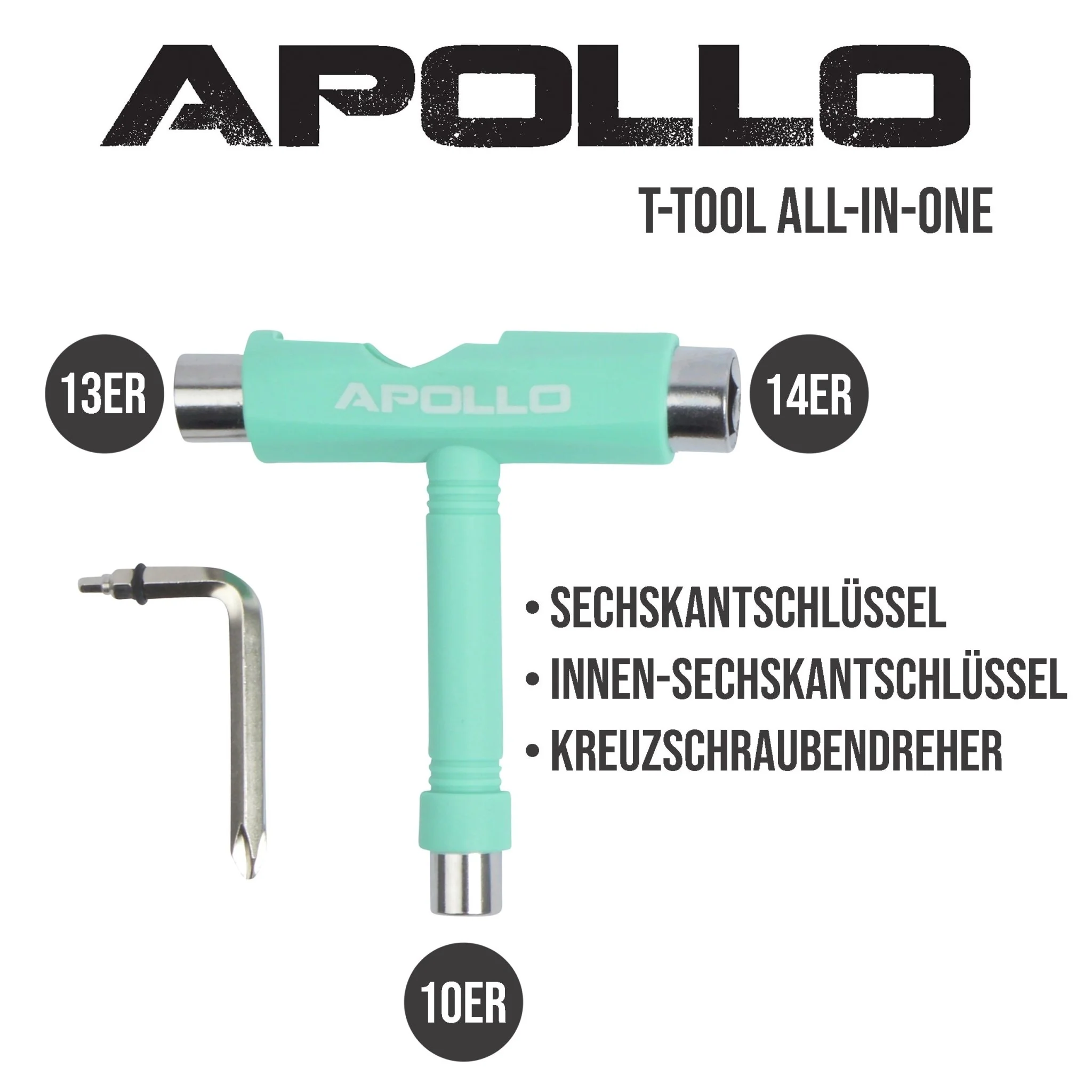 Apollo T-Tool Schraubenschlüssel für Skateboards & Longboards - Image 21