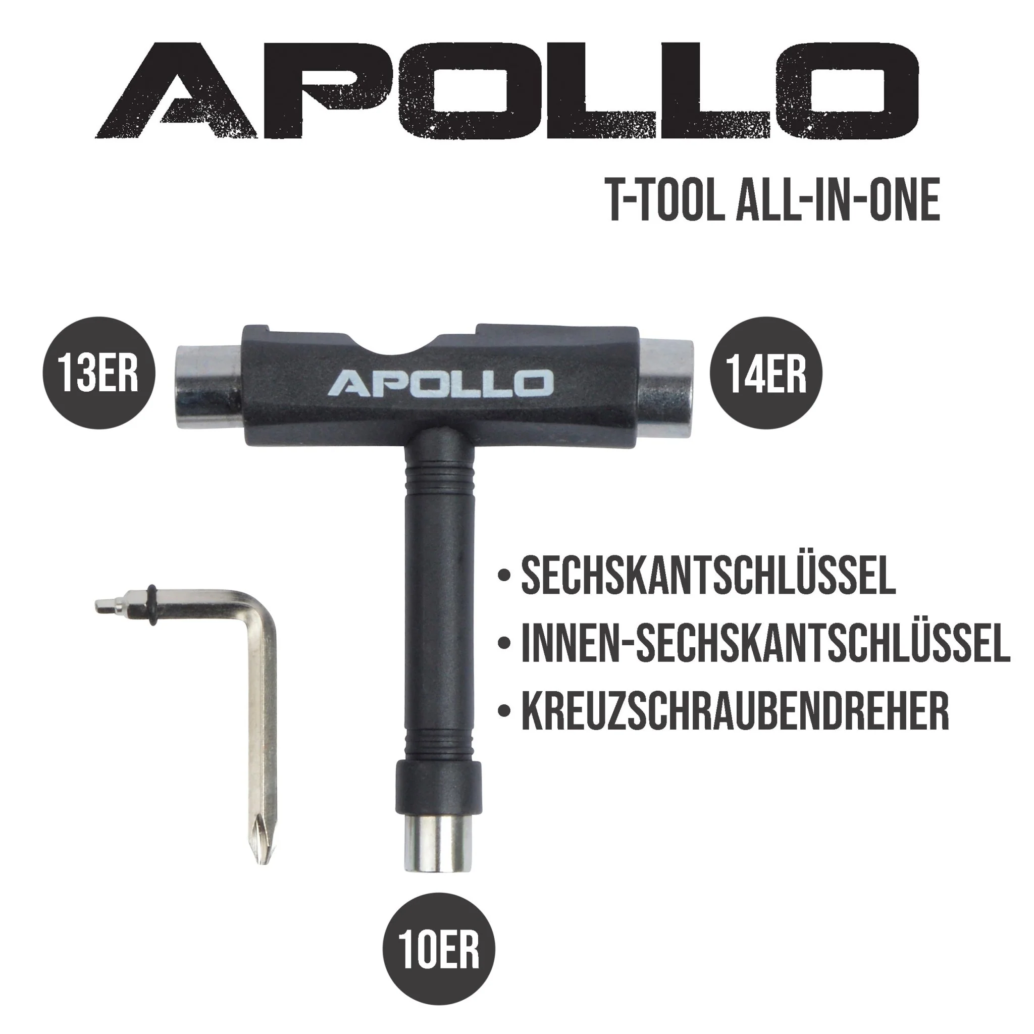 Apollo T-Tool Schraubenschlüssel für Skateboards & Longboards - Image 6
