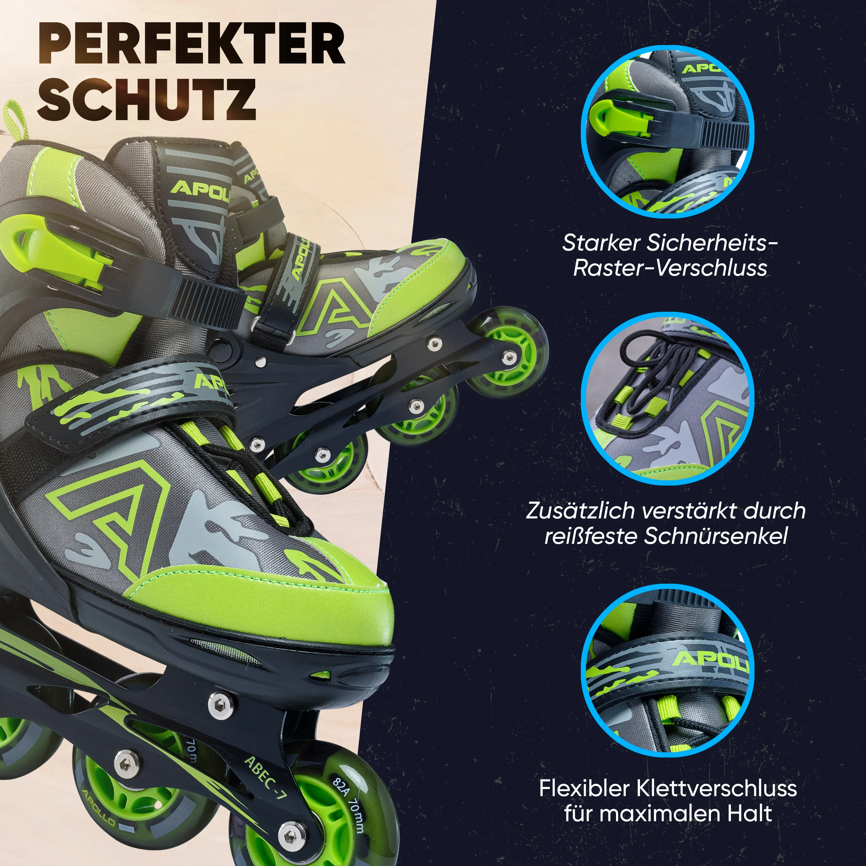 Champion Adjustable Inline Skate (Grün) - Image 4