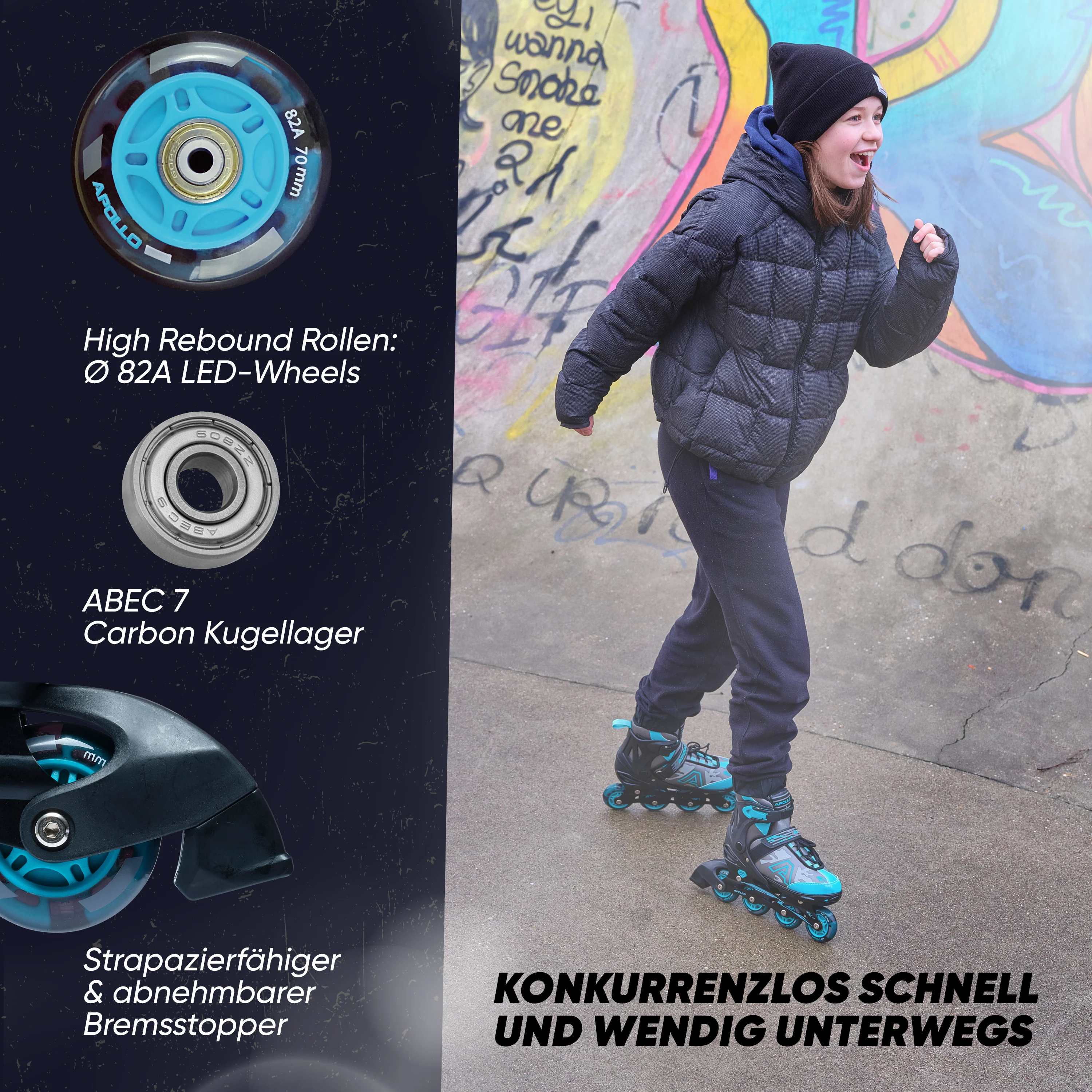 Champion Adjustable Inline Skate (Mint) - Image 5
