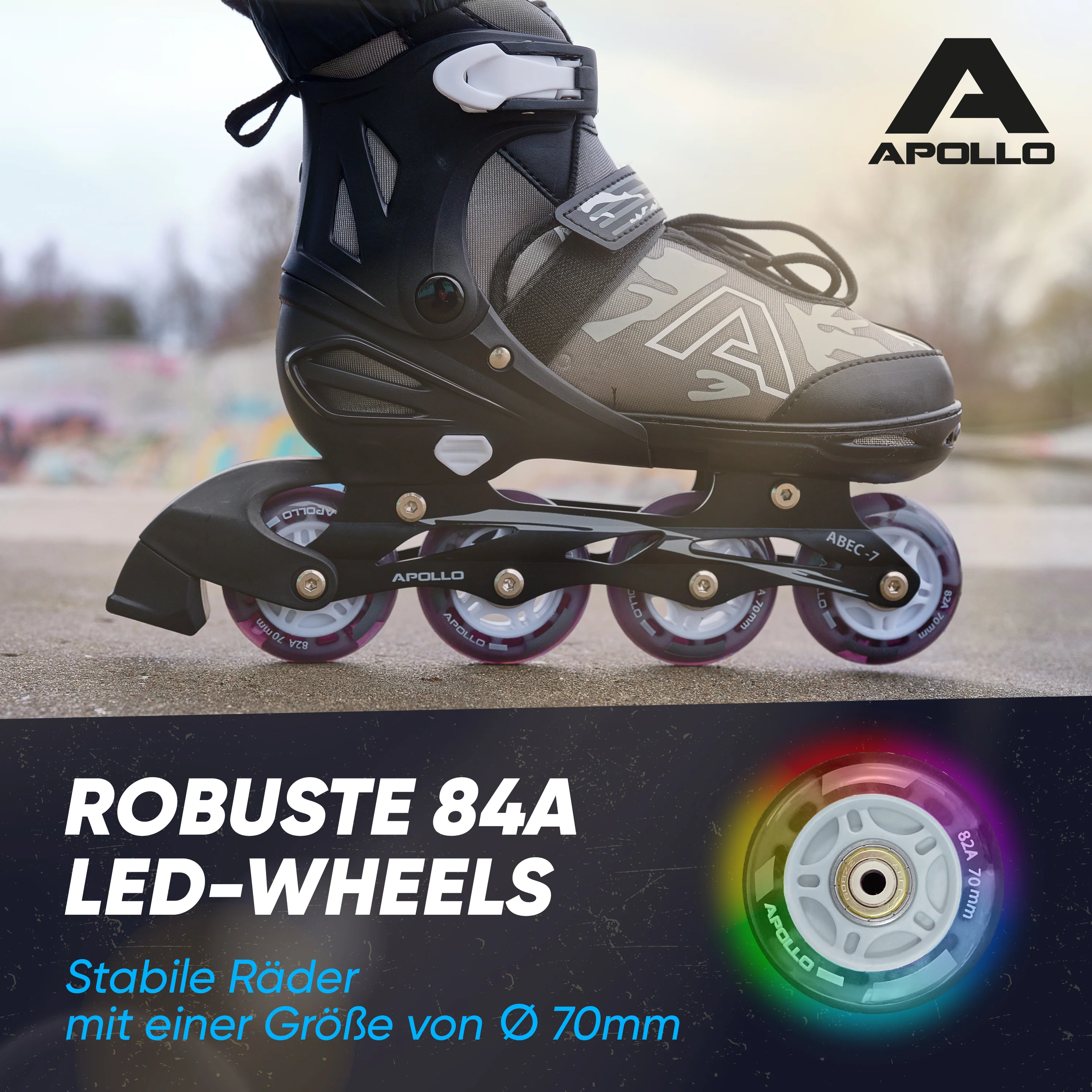 Champion Adjustable Inline Skate (Schwarz) - Image 3