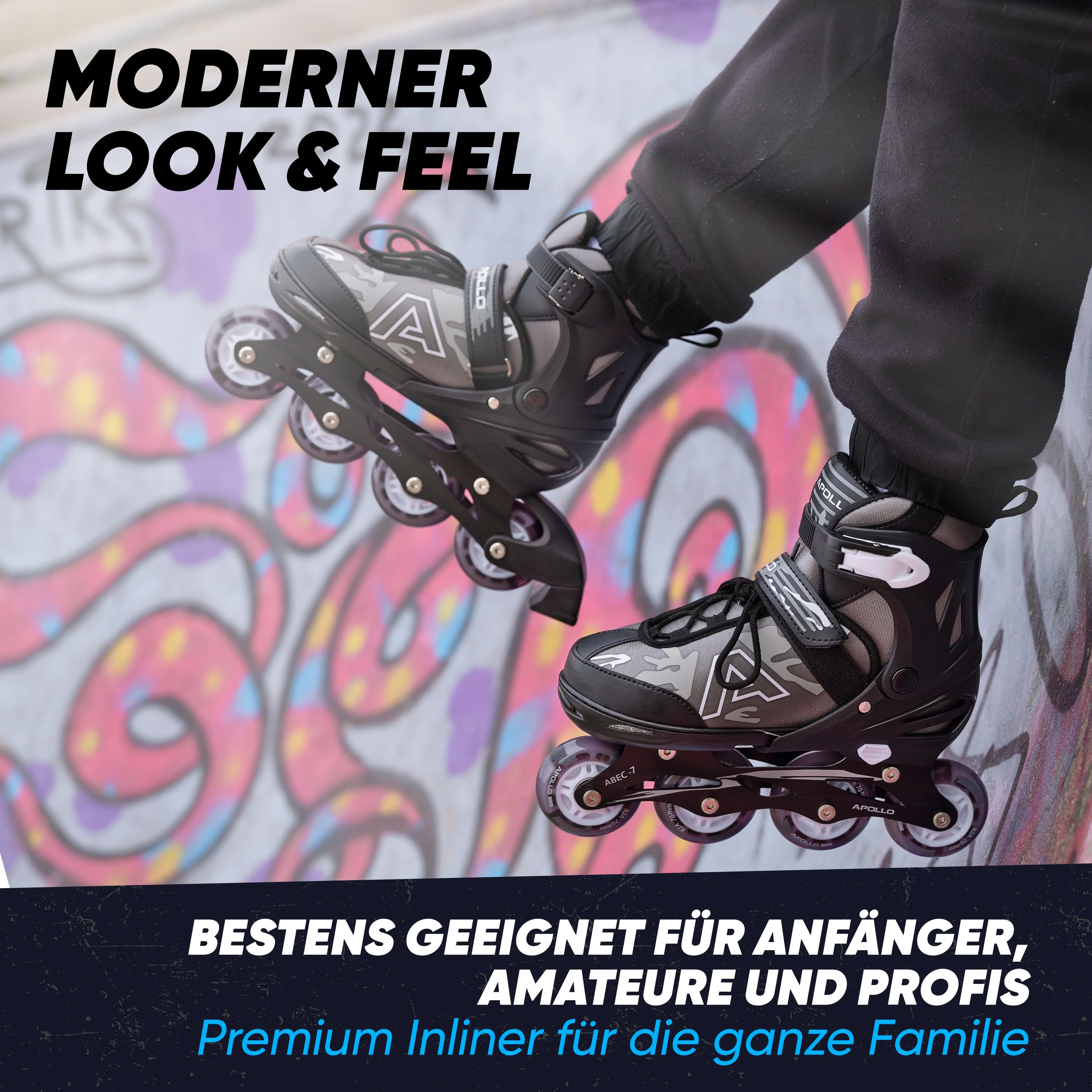 Champion Adjustable Inline Skate (Schwarz) - Image 6