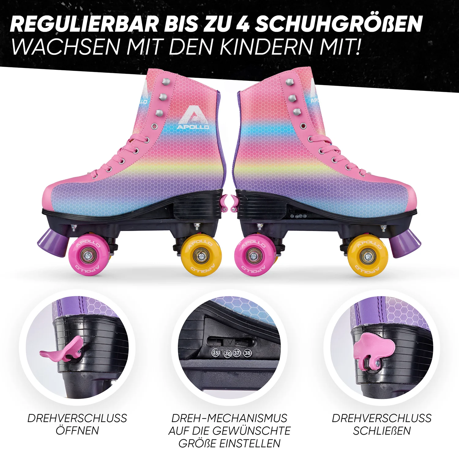 Classic Roller Rollschuhe für Kinder und Erwachsene - Dancing Queen - Image 3