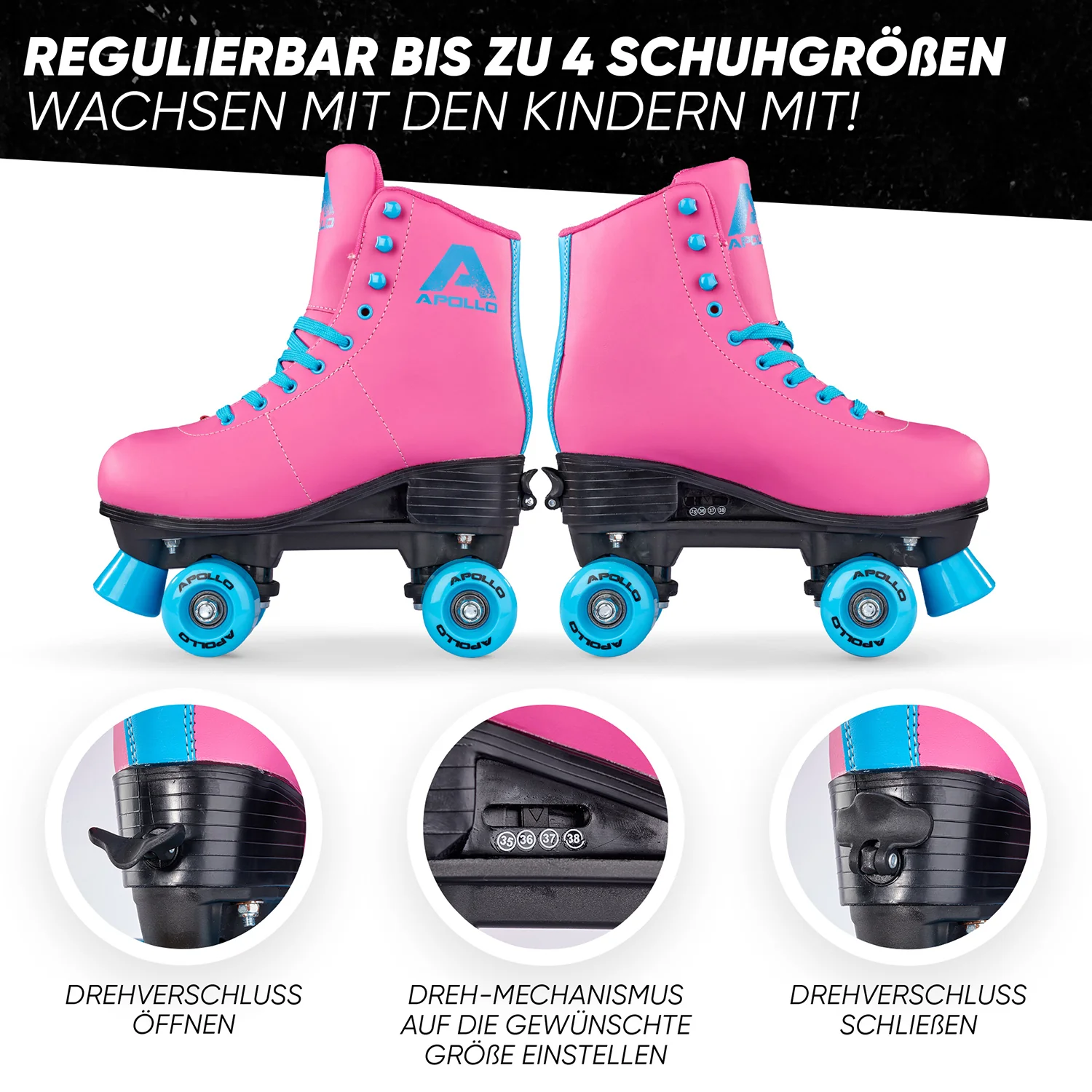 Classic Roller Rollschuhe für Kinder und Erwachsene - Funky - Image 3