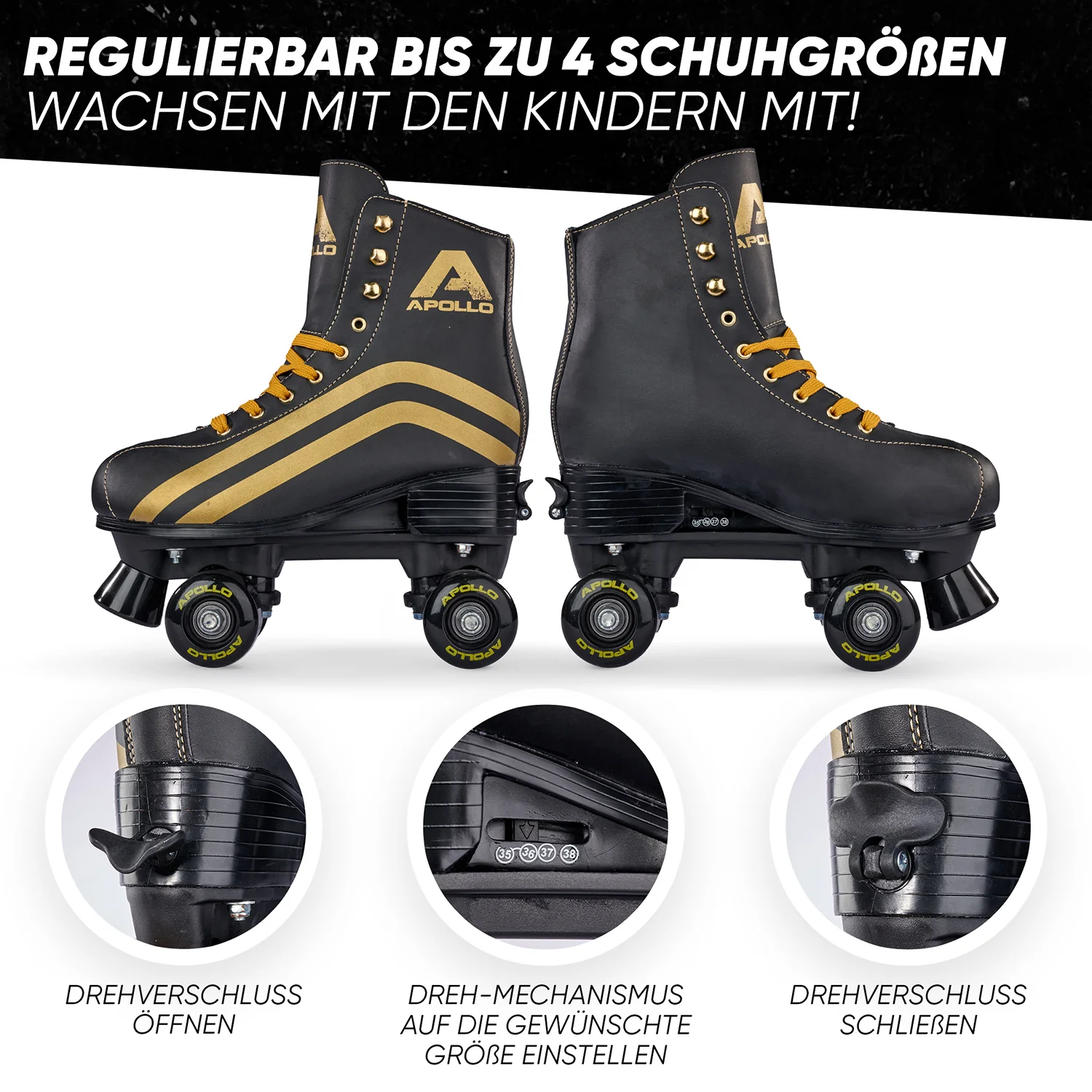 Classic Roller Rollschuhe für Kinder und Erwachsene - Luna Nova - Image 3