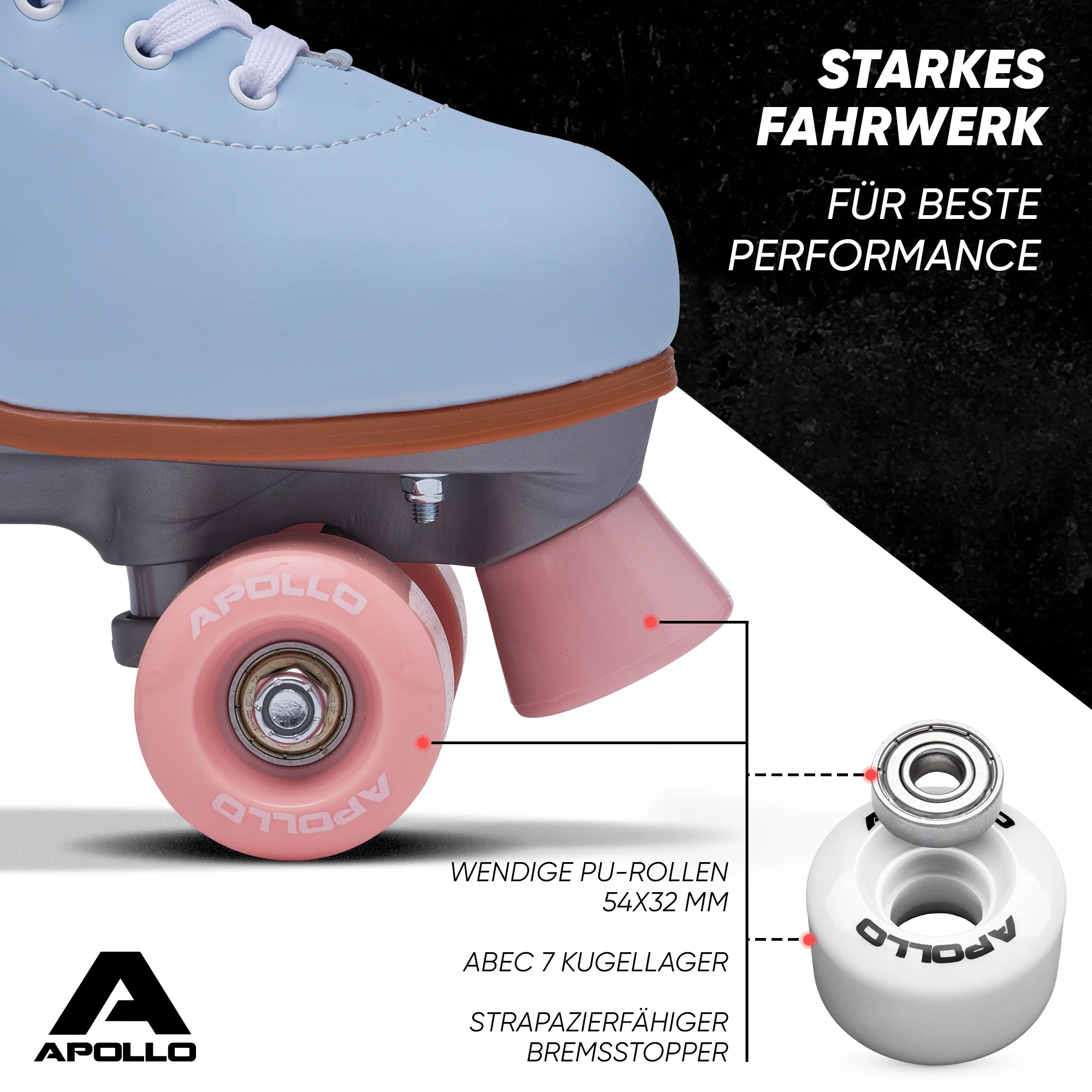 Classic Roller Rollschuhe für Kinder und Erwachsene - Nightfever blue - Image 5