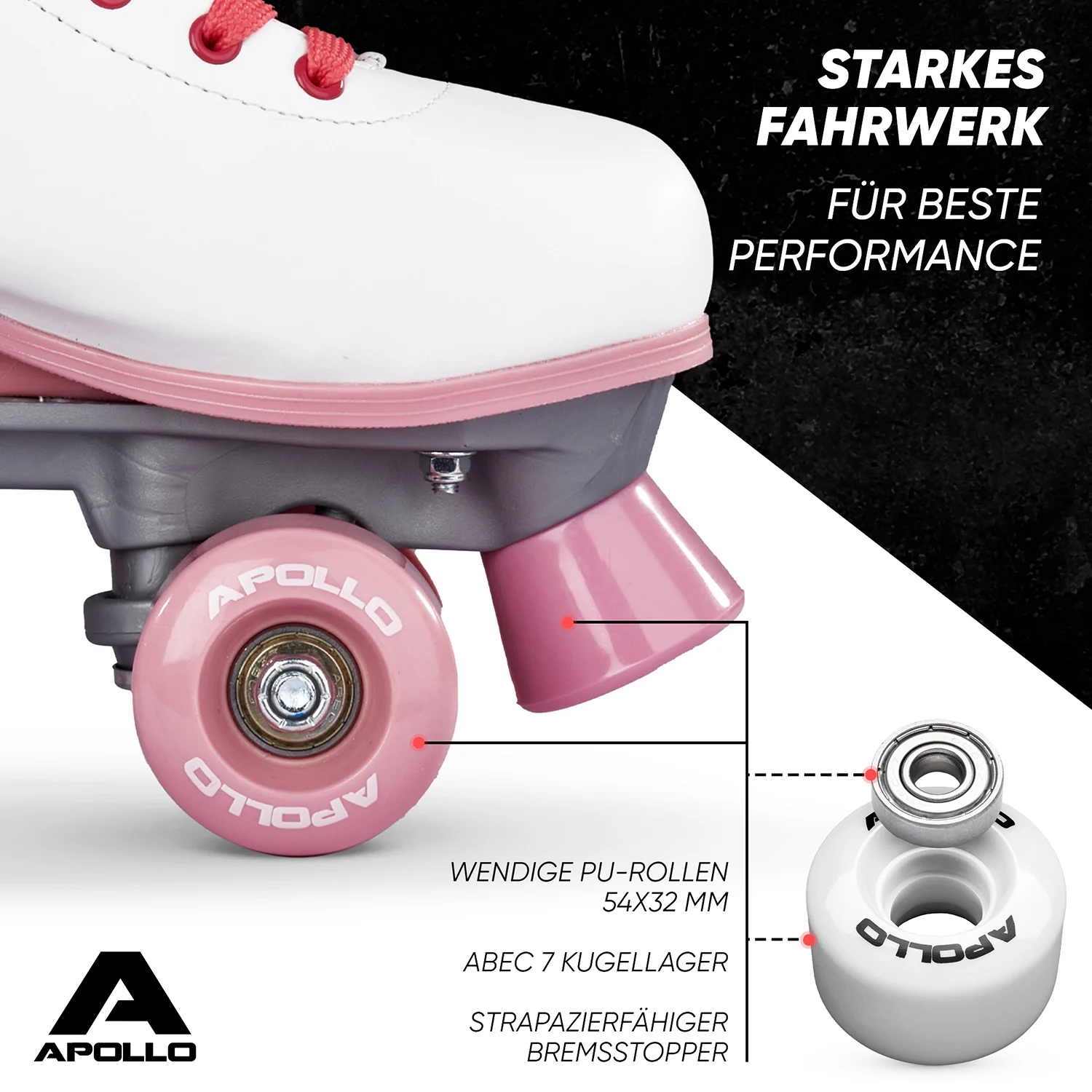 Disco Roller, Classic Roller Rollschuhe für Kinder und Erwachsene - Blossom - Image 5