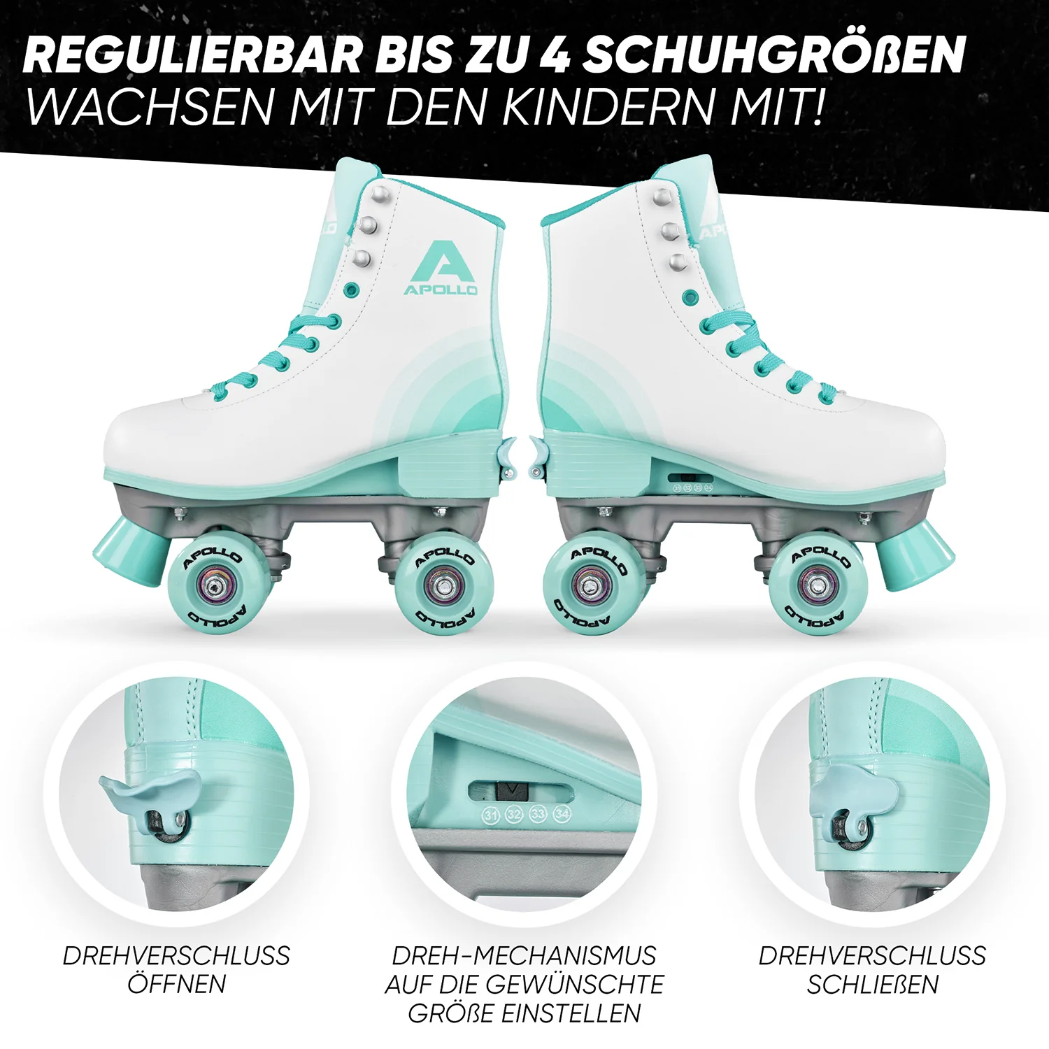 Disco Roller, Classic Roller Rollschuhe für Kinder und Erwachsene - Disco Time - Image 3