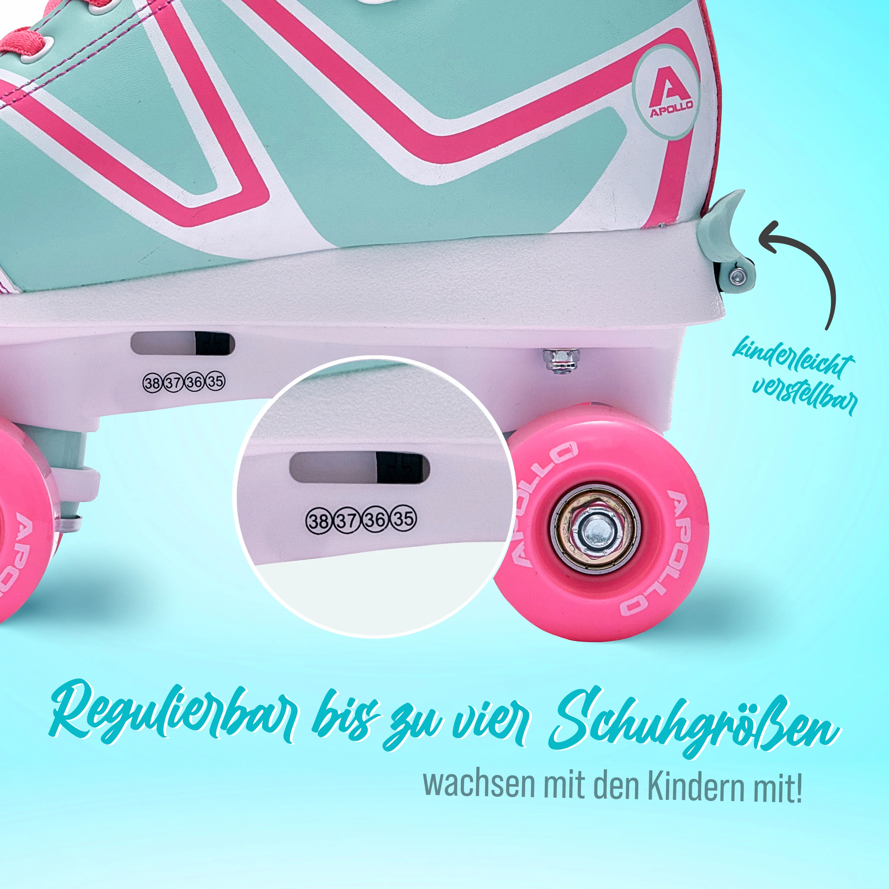 Disco Roller Soft Boots größenverstellbare Rollschuhe für Kinder - Candy - Image 3