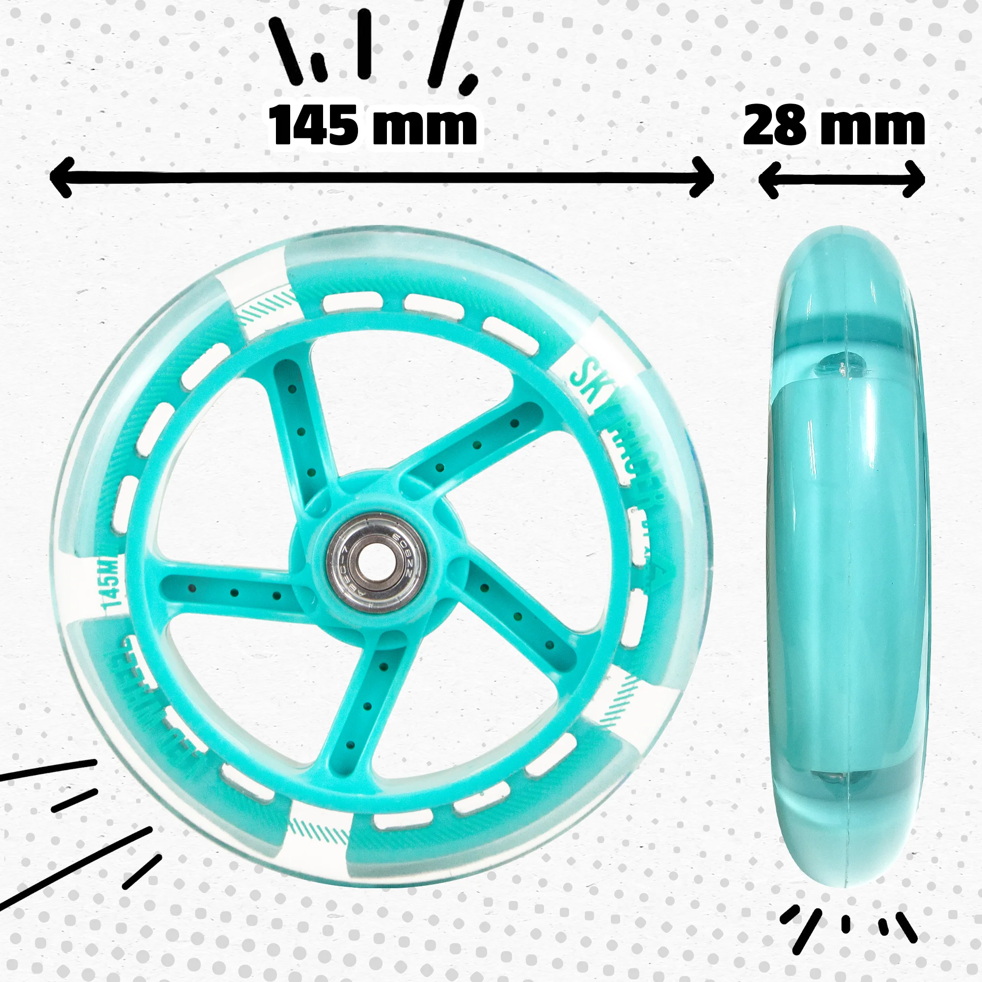 Ersatzräderset für Skyracer - 145 mm Wheel Set - von Apollo - Image 11