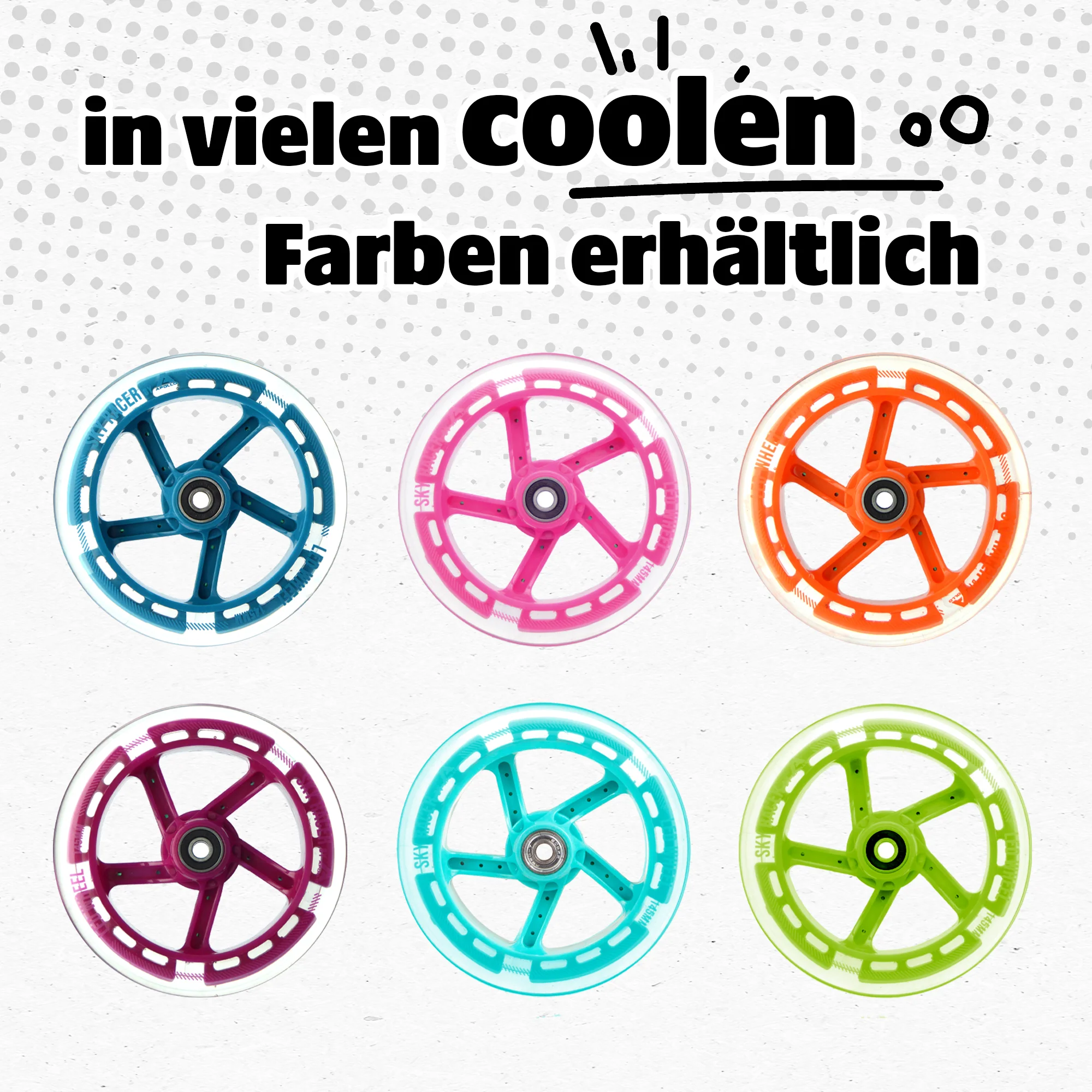 Ersatzräderset für Skyracer - 145 mm Wheel Set - von Apollo - Image 6