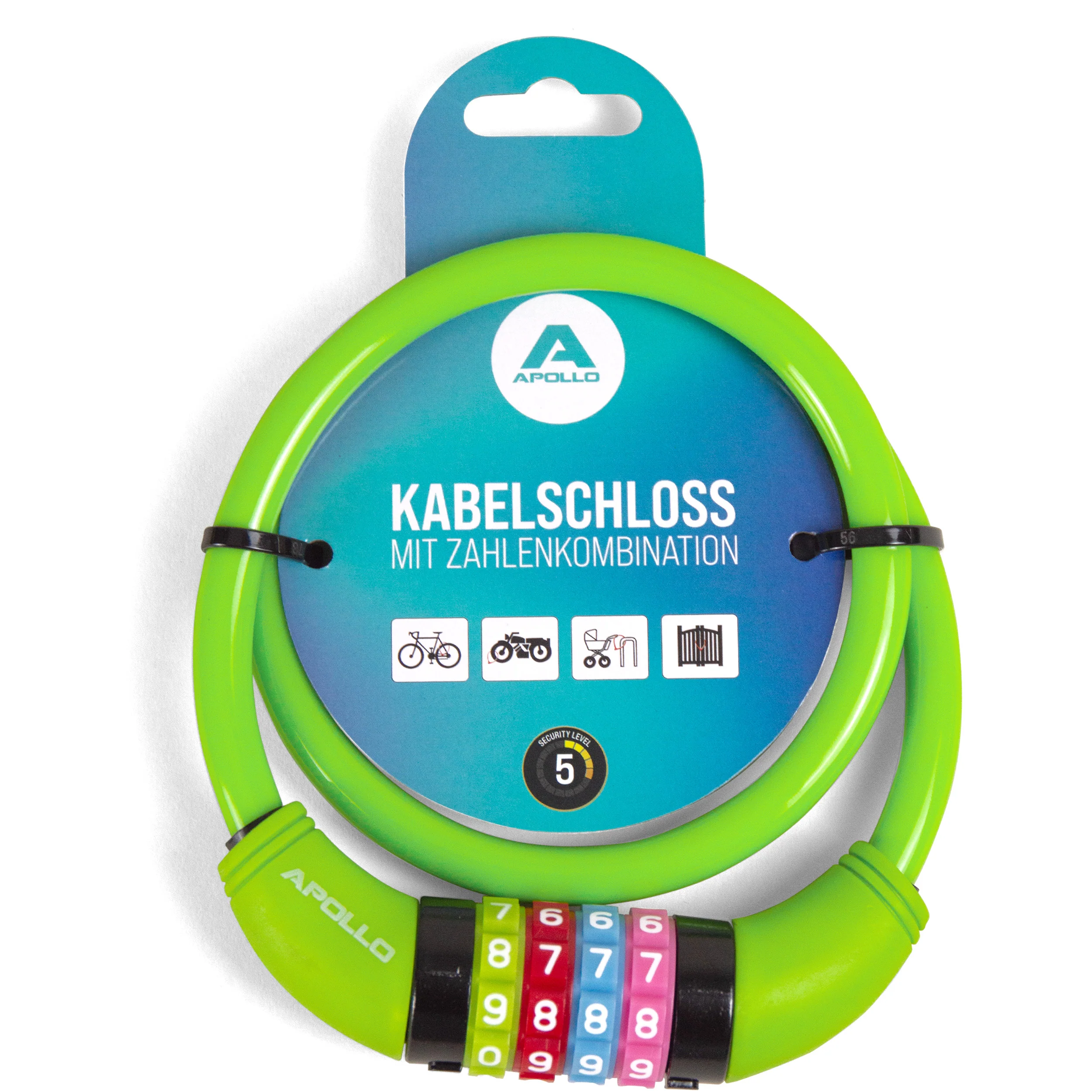 Fahrradschloss mit Zahlen für Kinder, 10x650 mm, Scooter Schloss,Zahlenschloss - Image 16