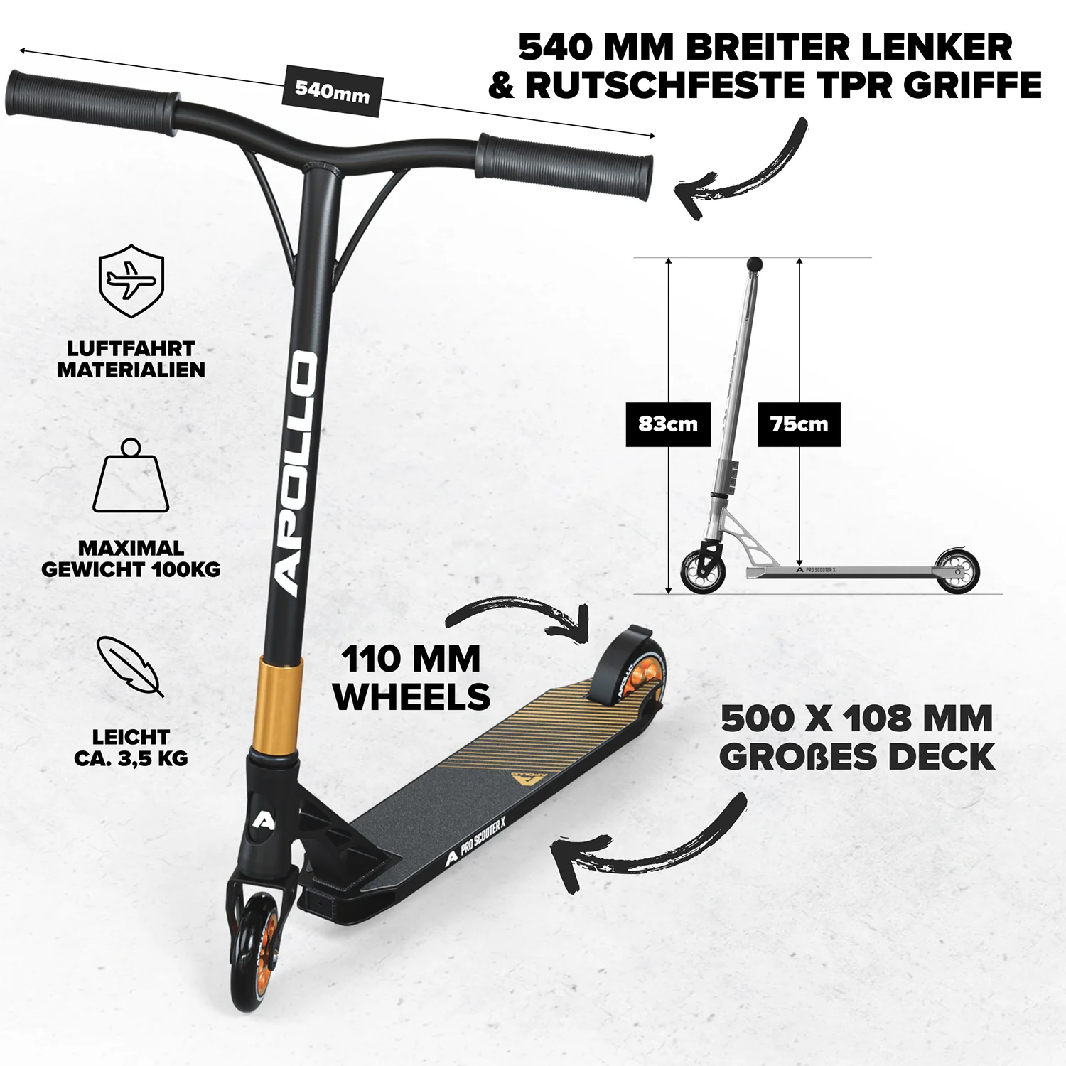 High End Stunt Scooter - Genesis Pro X Stuntscooter mit ABEC 9 Kugellagern - Image 10