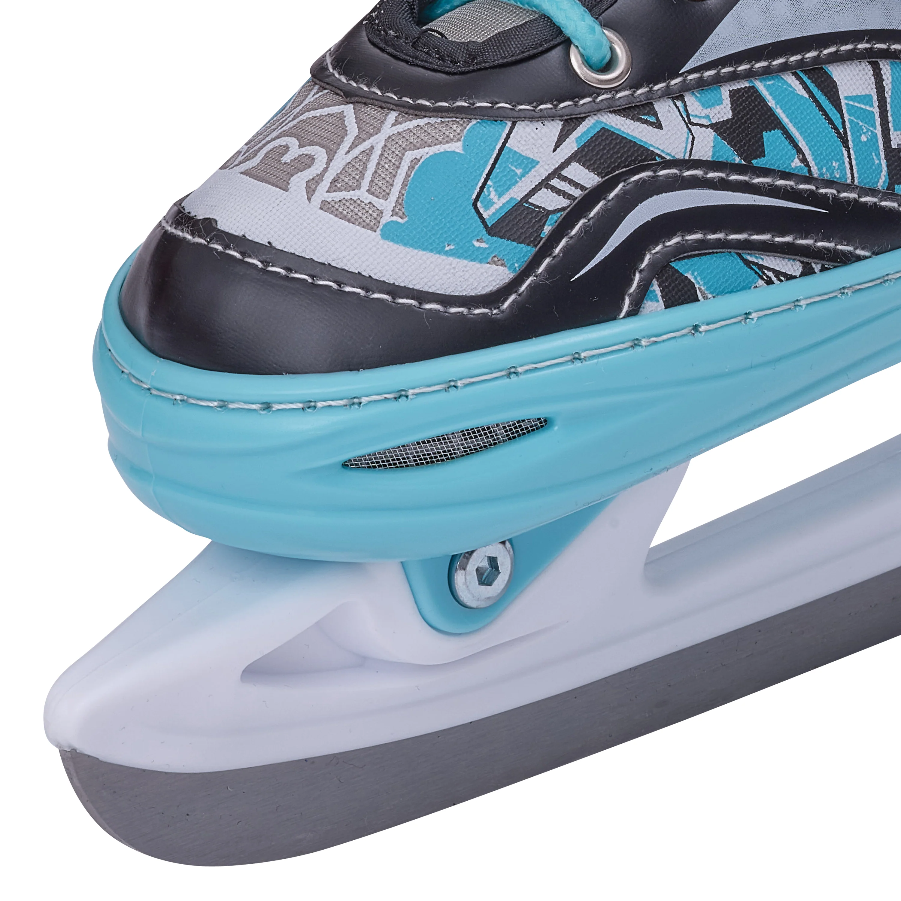 Ice Skates X Pro verstellbare Schlittschuhe für Damen & Kinder - Mint/Schwarz - Image 3