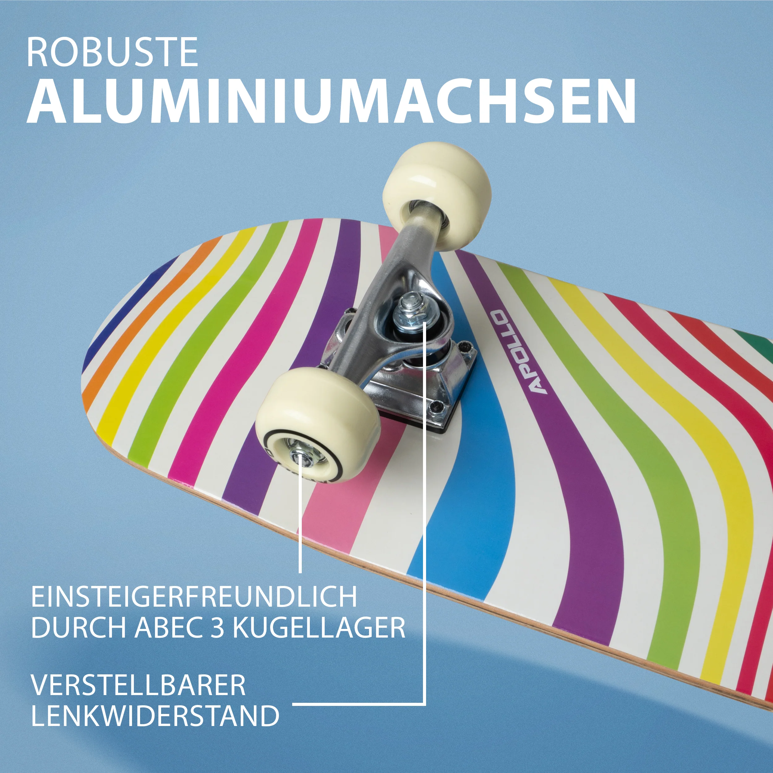 Kinder Skateboard - Retro Colors - 71 cm - Image 3