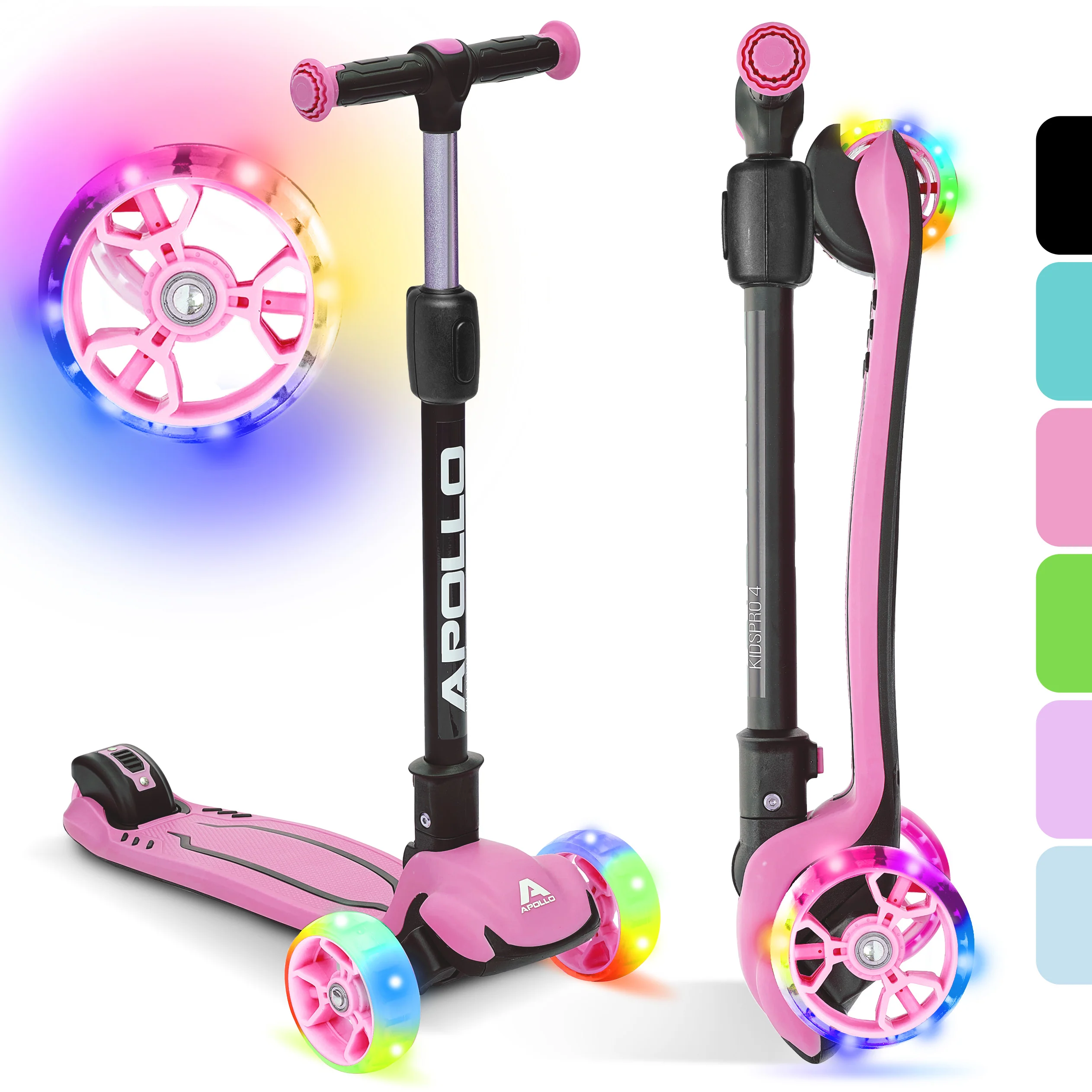 Kinderscooter "KidsPro4" klappbarer LED Roller - Image 32
