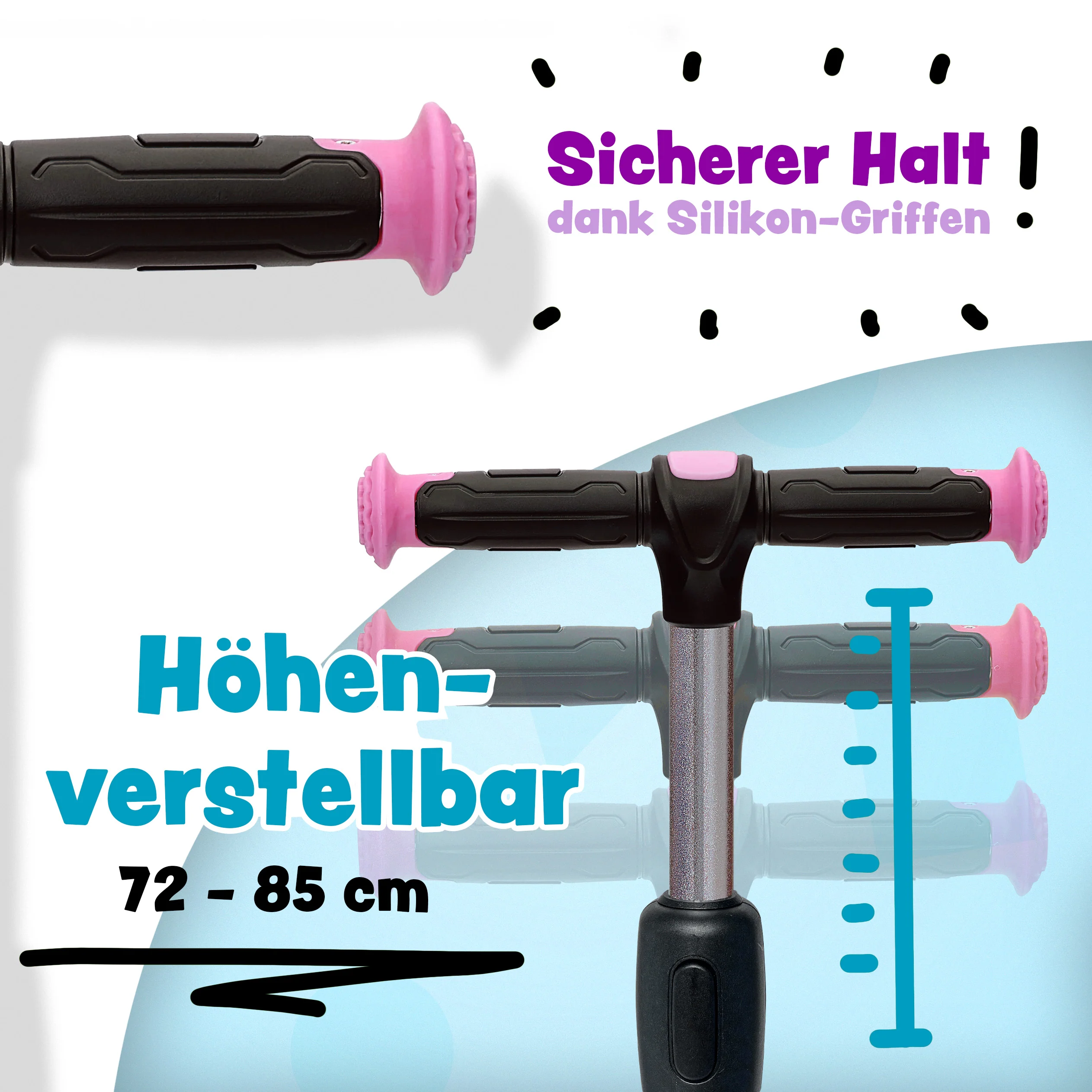 Kinderscooter "KidsPro4" klappbarer LED Roller - Image 33