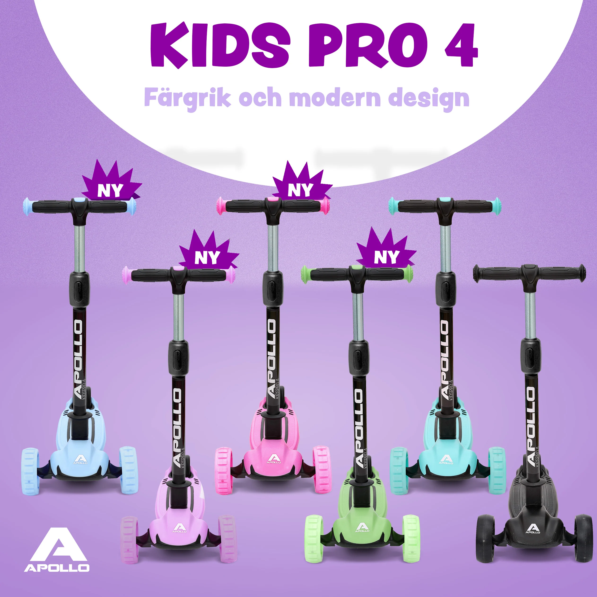 Kinderscooter "KidsPro4" klappbarer LED Roller - Image 36